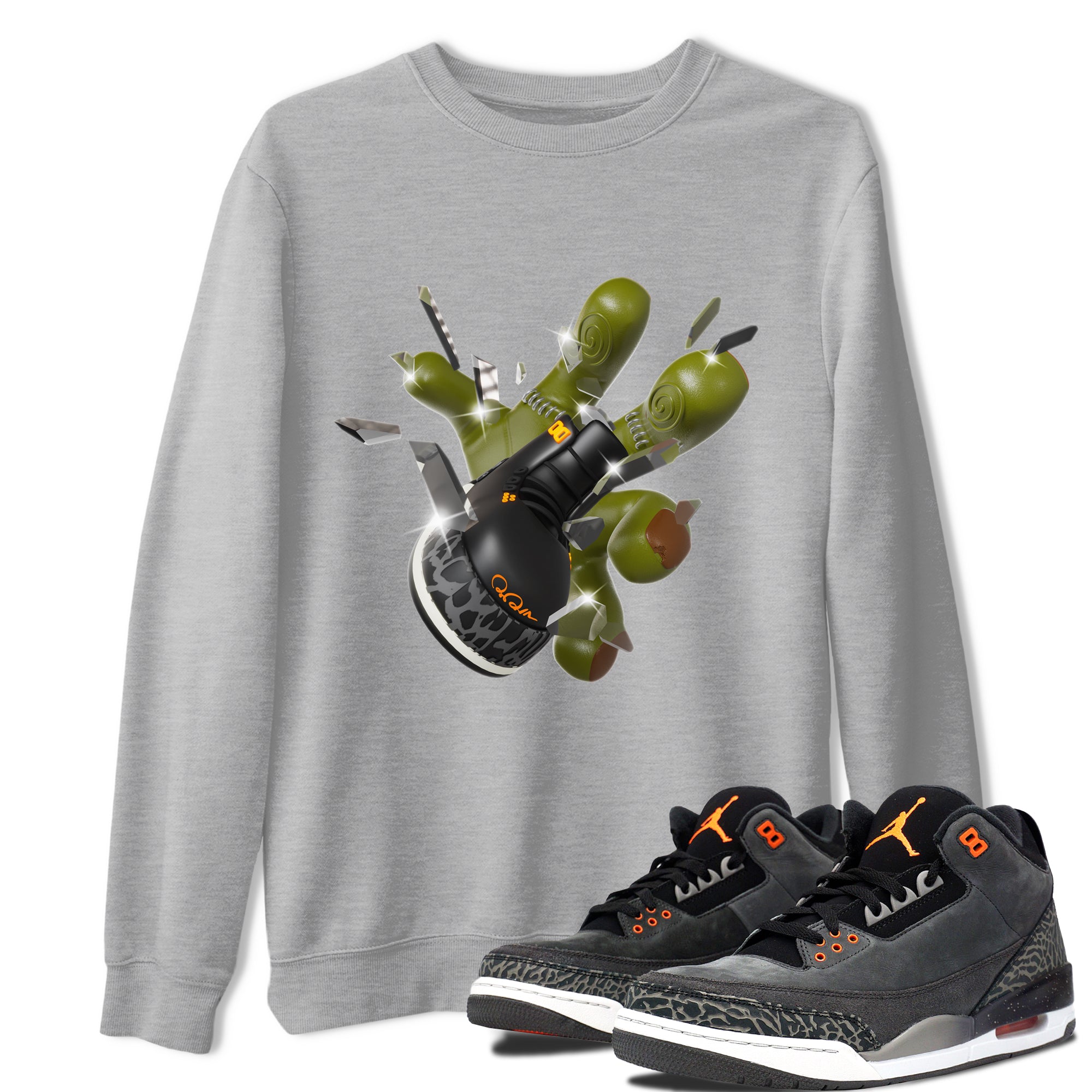 Got Em Zombie Hand snkmatch Tee - Air Jordan 3 Fear