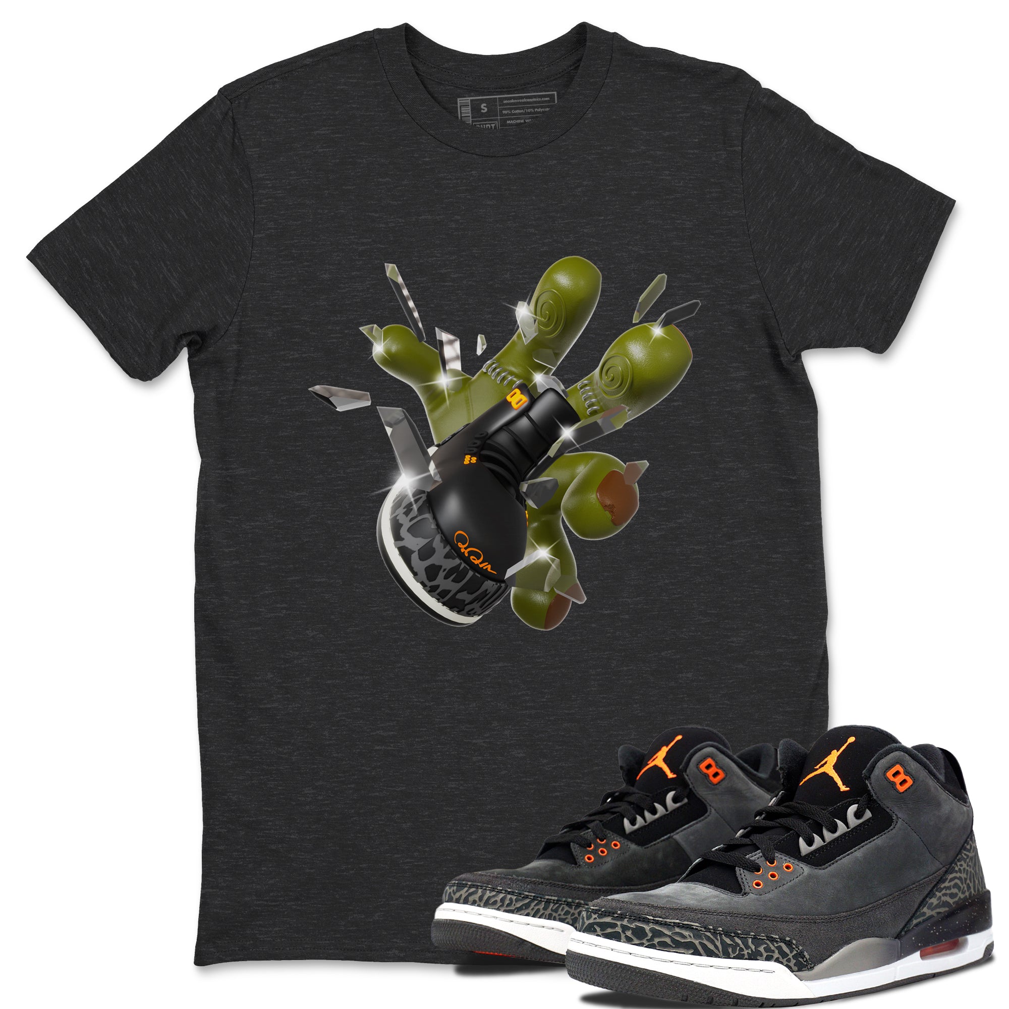 Got Em Zombie Hand snkmatch Tee - Air Jordan 3 Fear