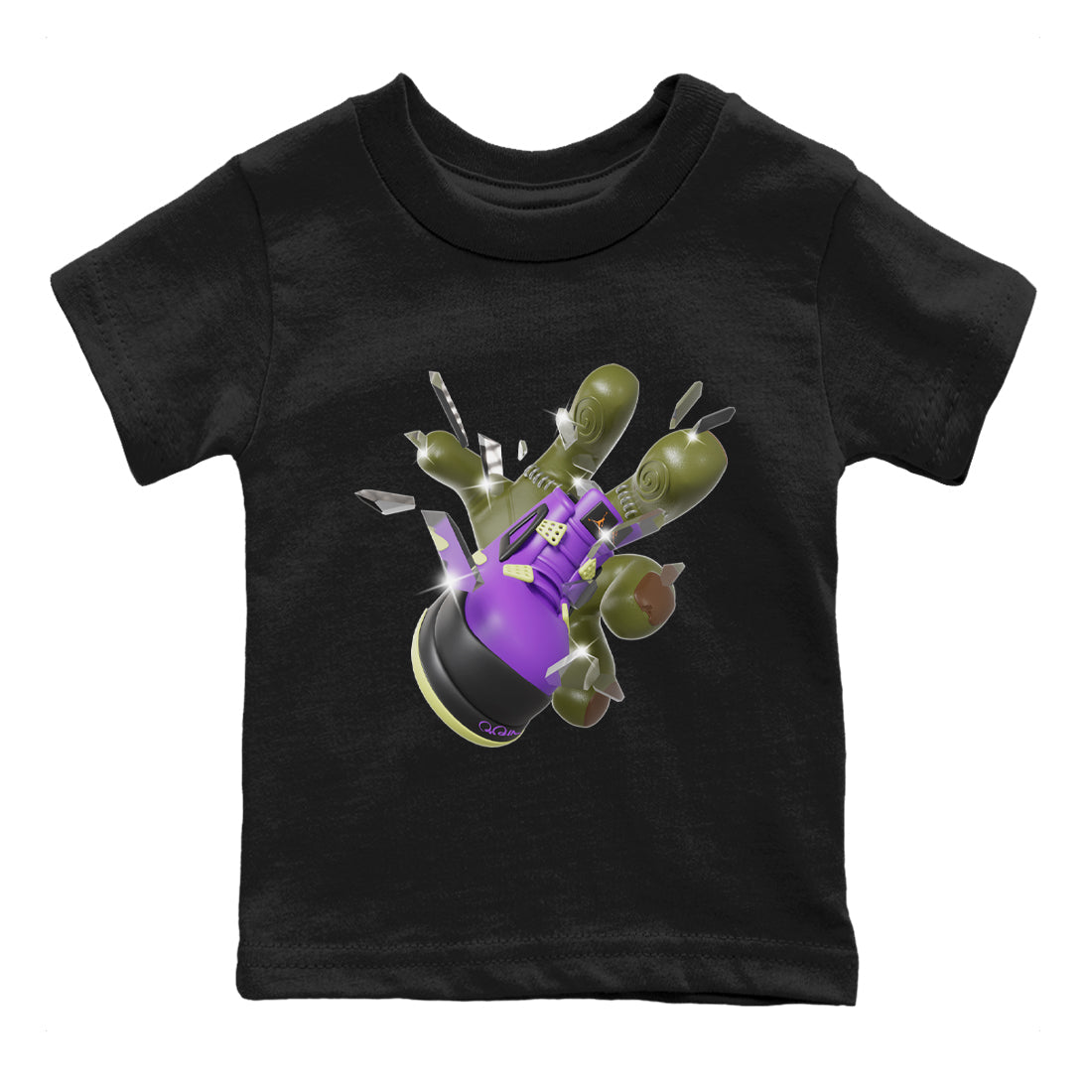Got Em Zombie Hand snkmatch Tee Kids - Air Jordan 4 Canyon Purple
