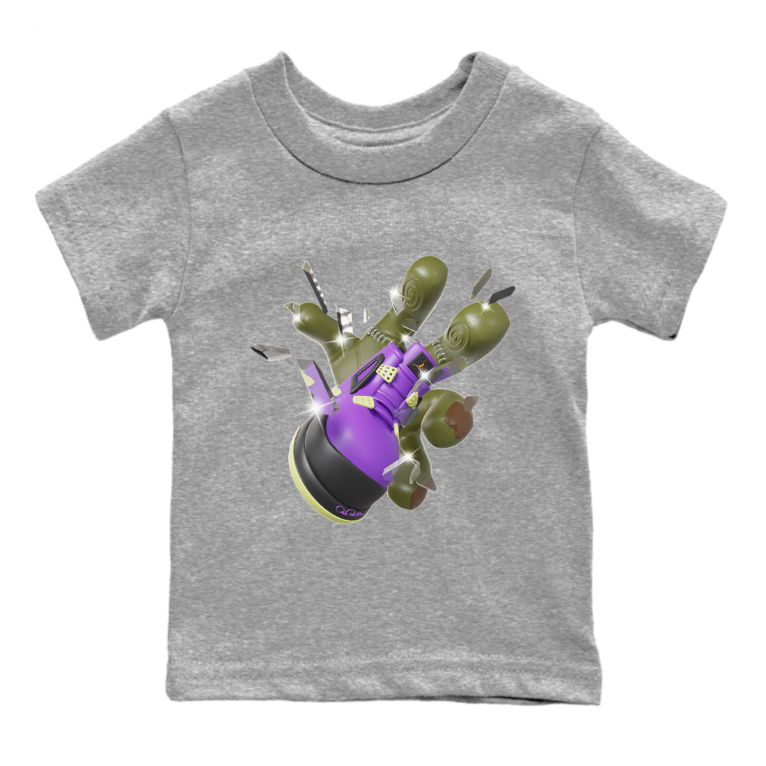Got Em Zombie Hand snkmatch Tee Kids - Air Jordan 4 Canyon Purple