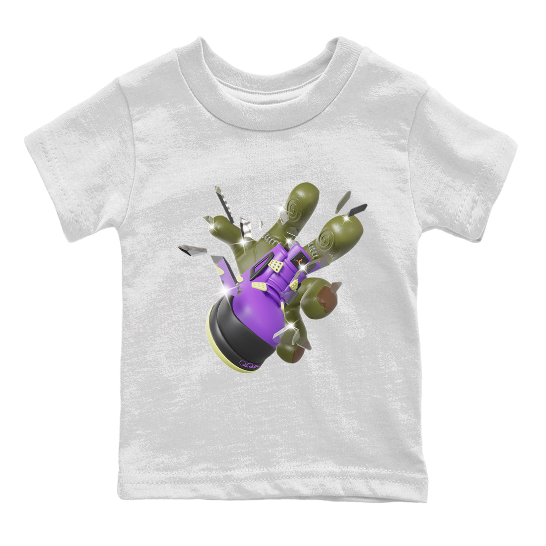 Got Em Zombie Hand snkmatch Tee Kids - Air Jordan 4 Canyon Purple