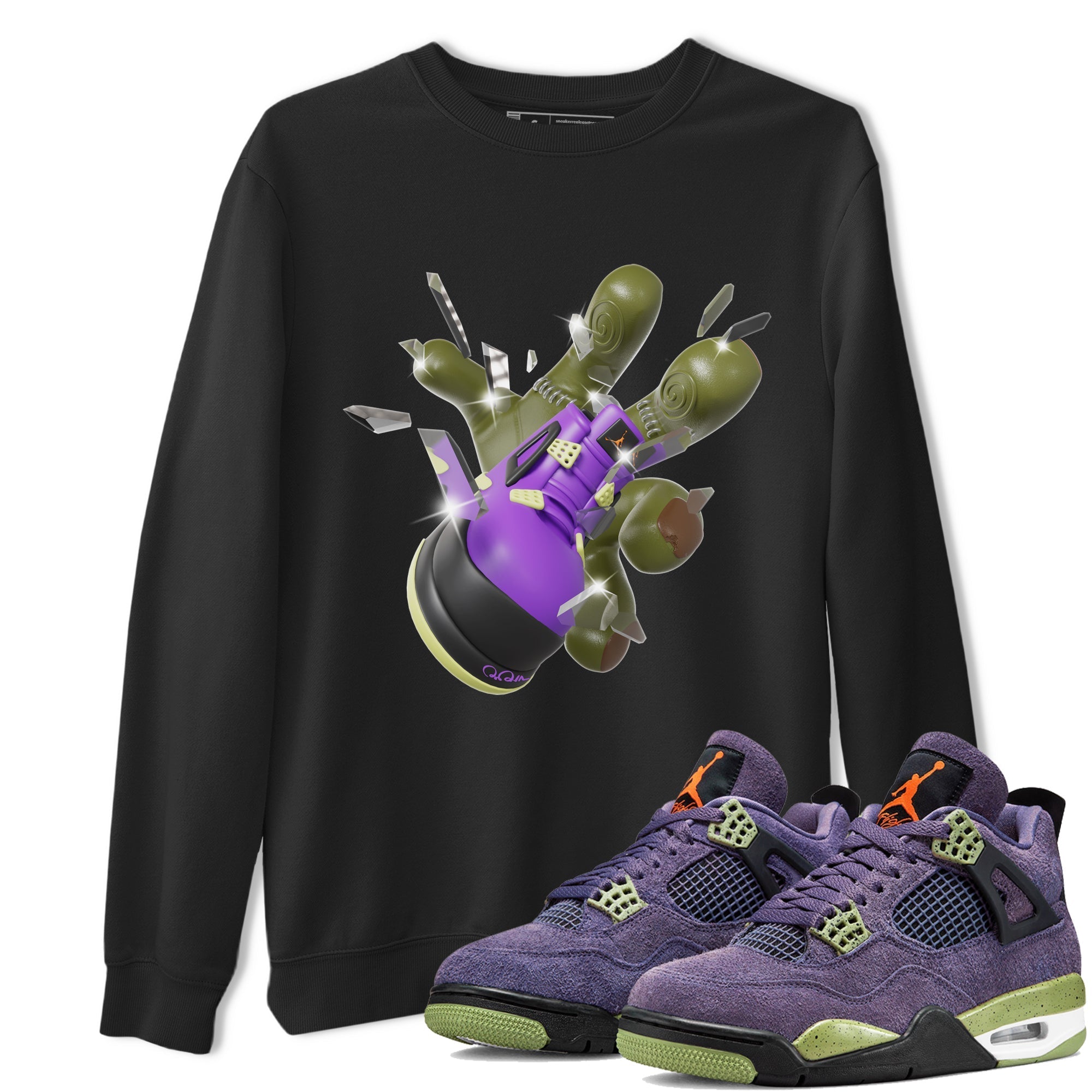 Got Em Zombie Hand snkmatch Tee - Air Jordan 4 Canyon Purple