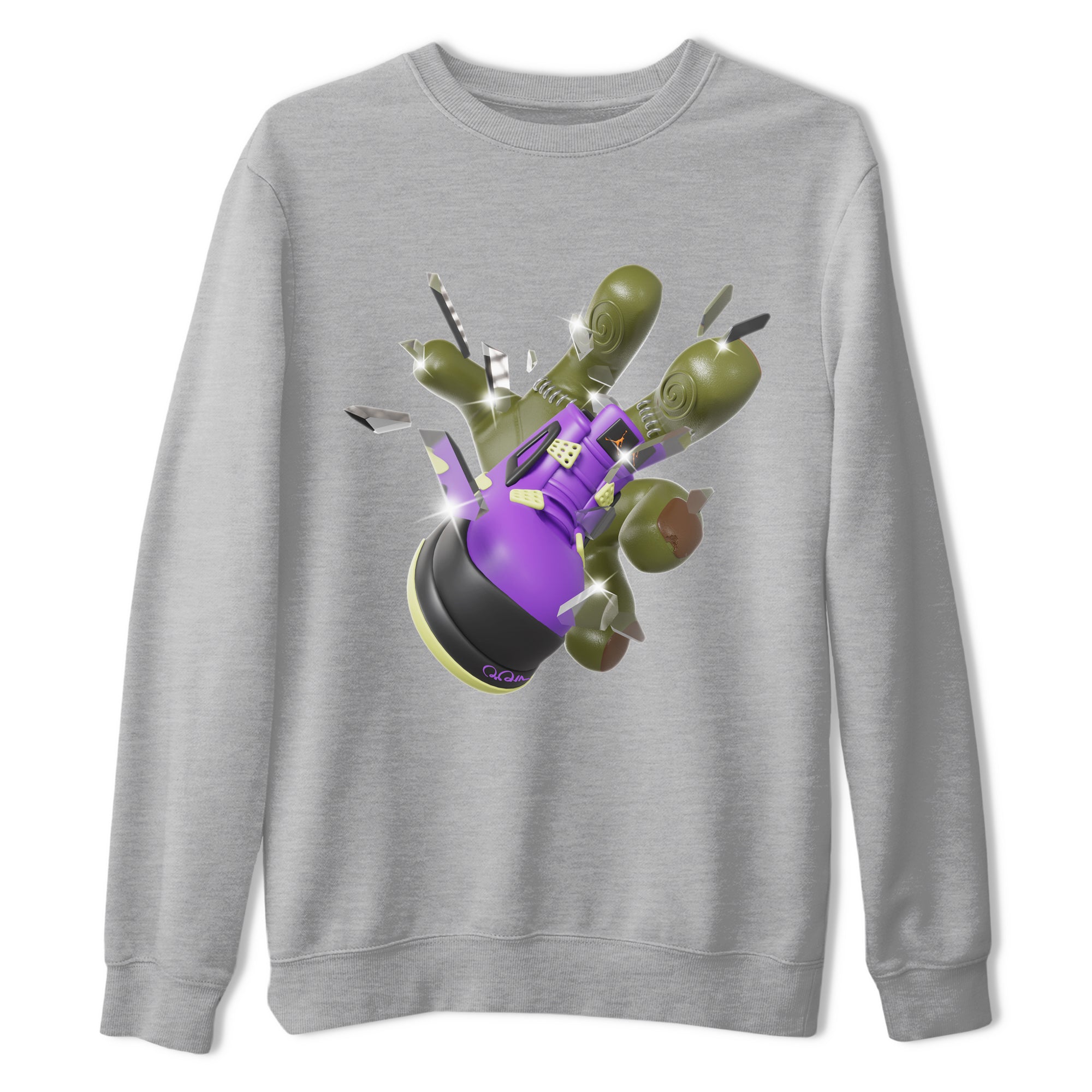 Got Em Zombie Hand snkmatch Tee - Air Jordan 4 Canyon Purple