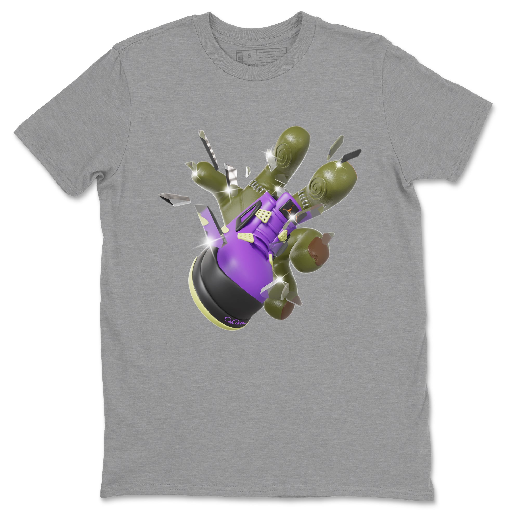 Got Em Zombie Hand snkmatch Tee - Air Jordan 4 Canyon Purple