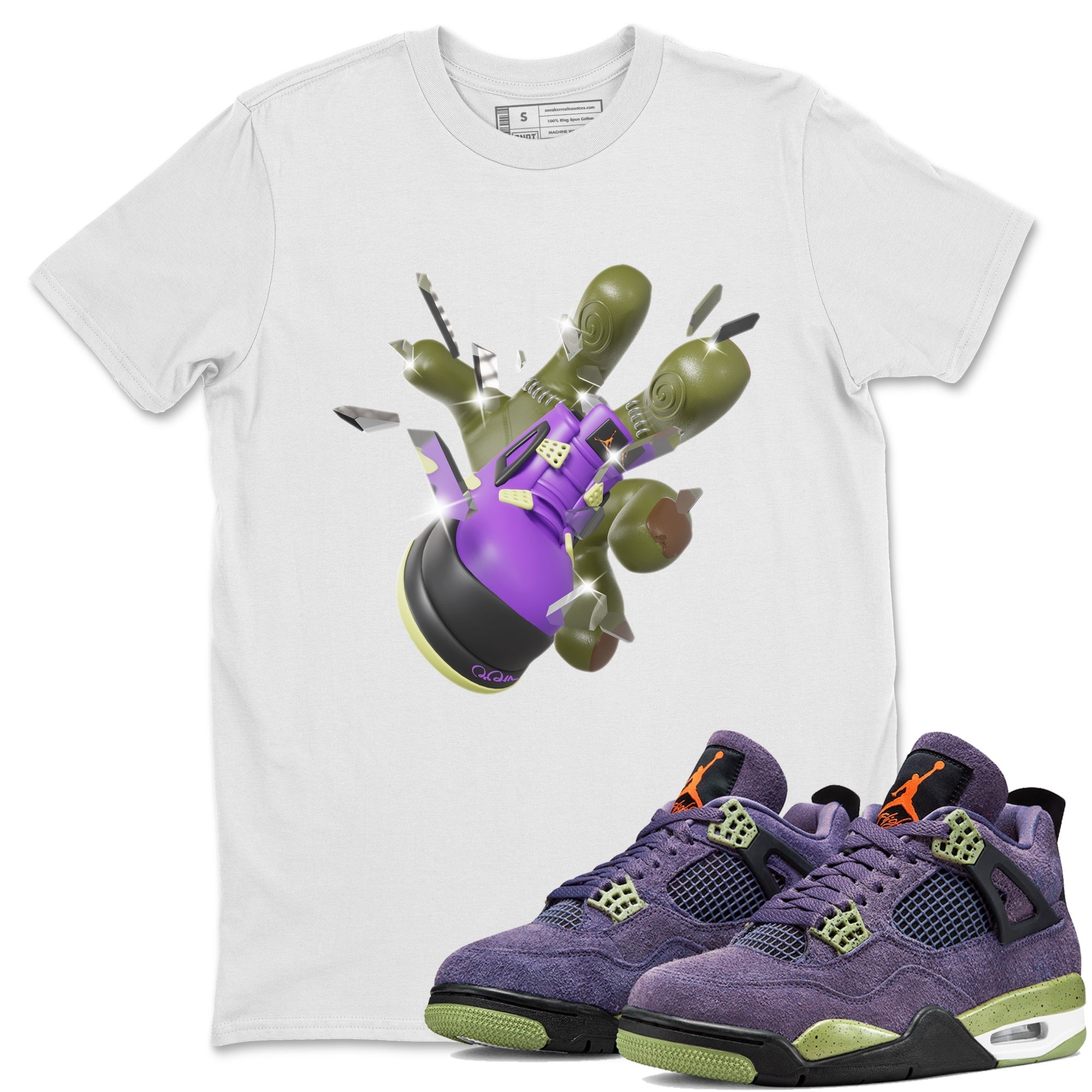 Got Em Zombie Hand snkmatch Tee - Air Jordan 4 Canyon Purple