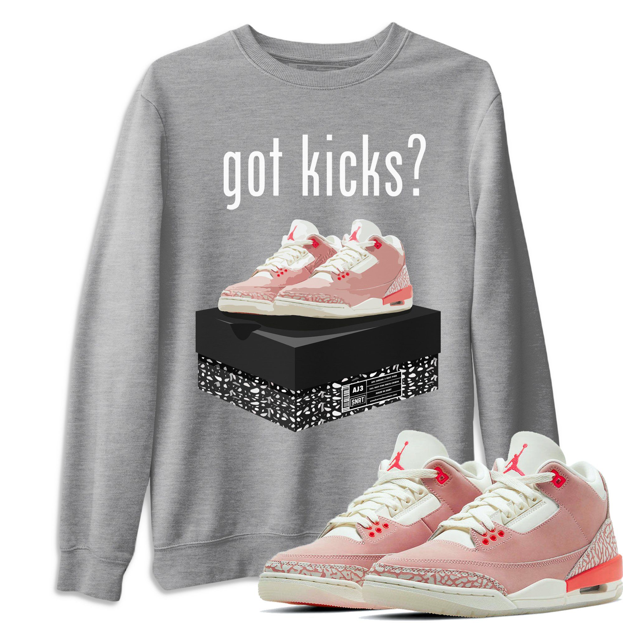Got Kicks Unisex Tops - Air Jordan 3 Rust Pink