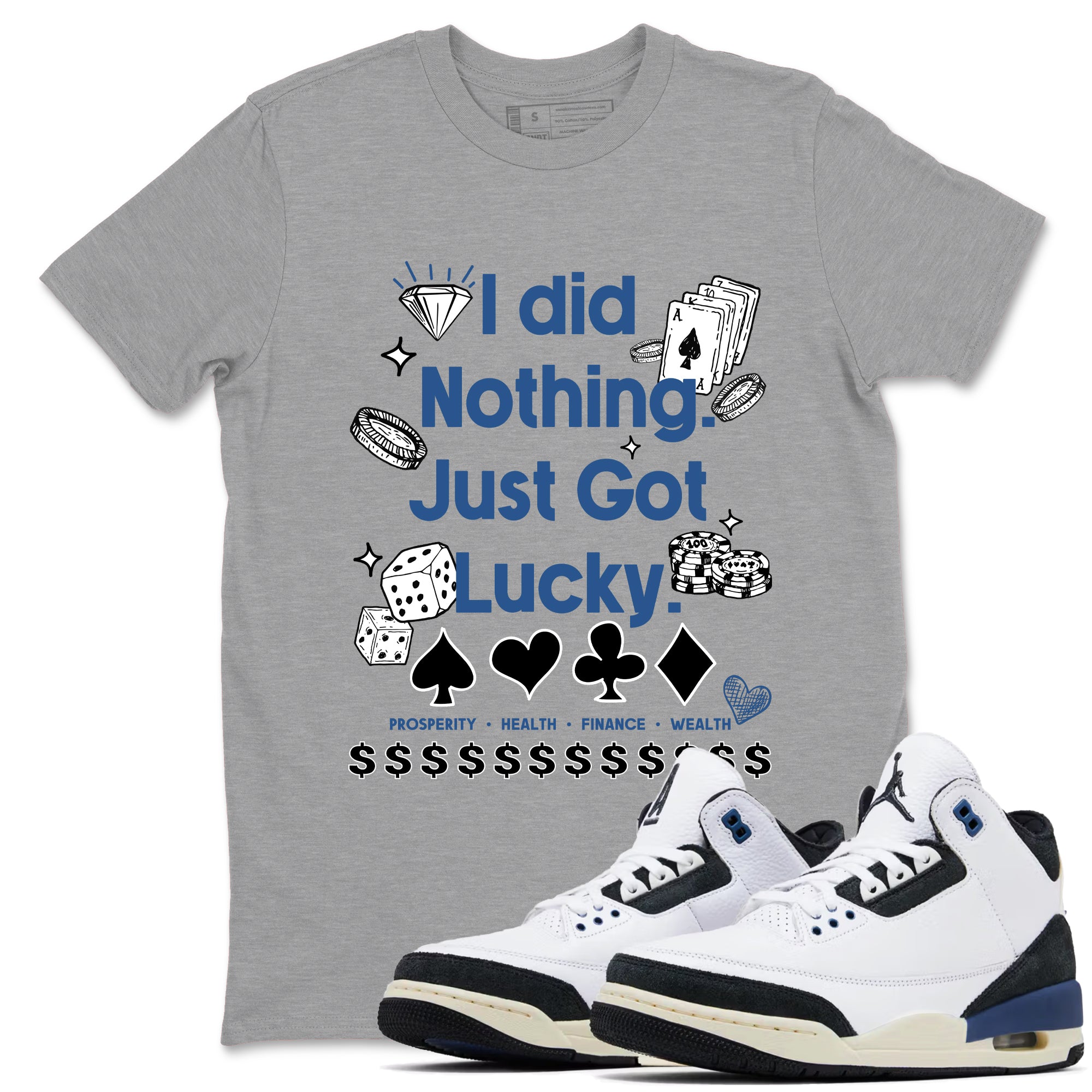 Got Lucky snkmatch Tees - Air Jordan 3 A Ma Maniere x Diffused Blue