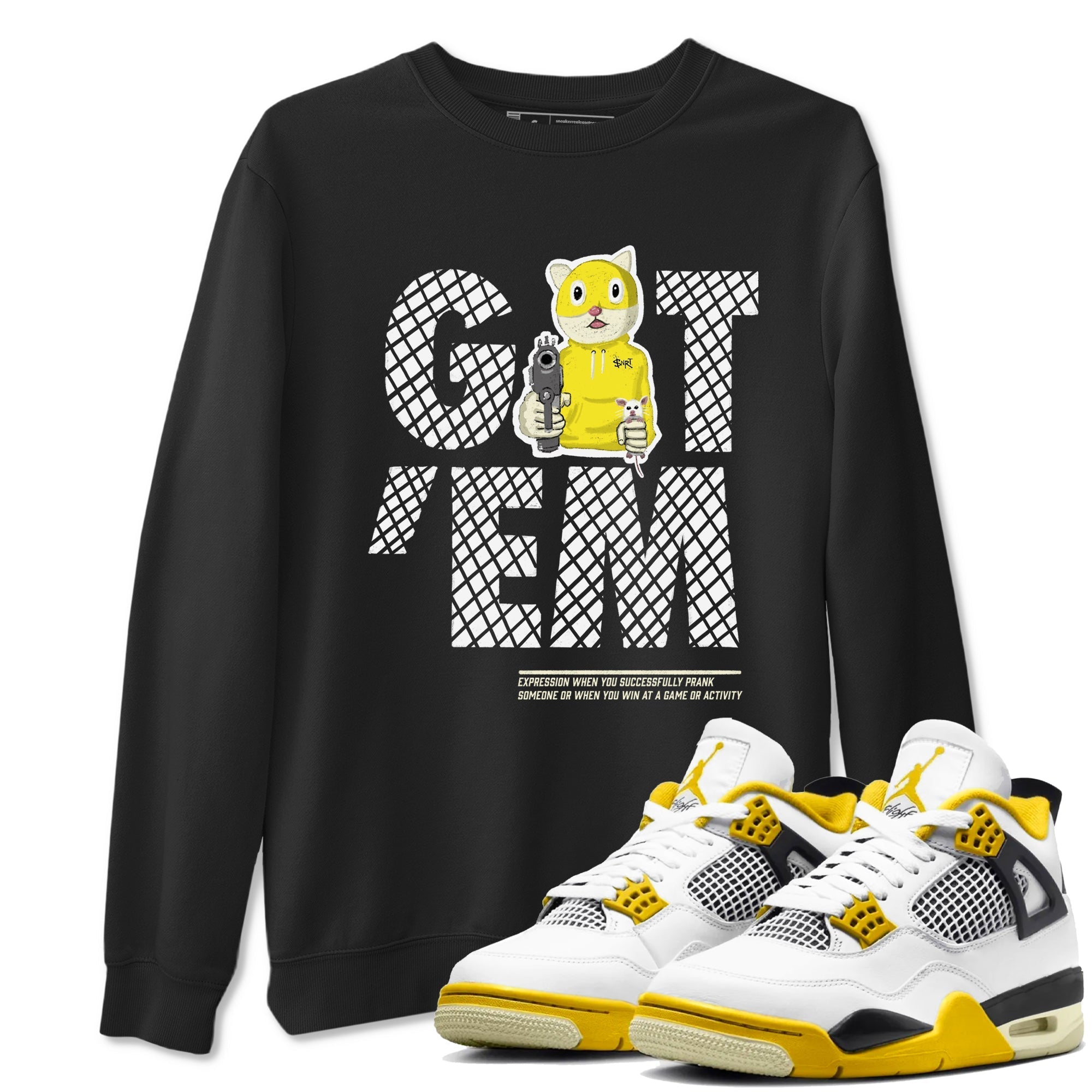 Got'em Cat snkmatch Tees - Air Jordan 4 Vivid Sulfur