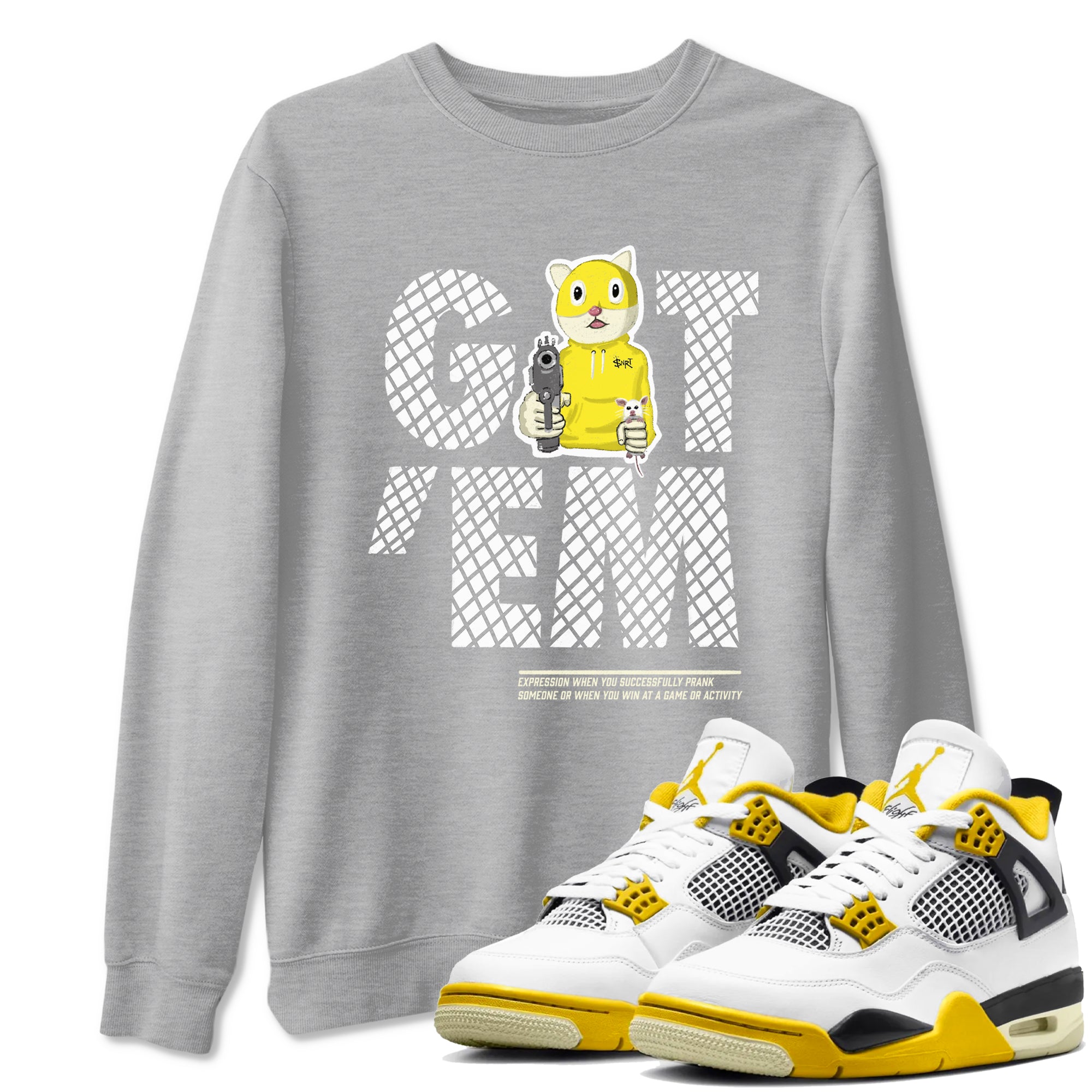 Got'em Cat snkmatch Tees - Air Jordan 4 Vivid Sulfur