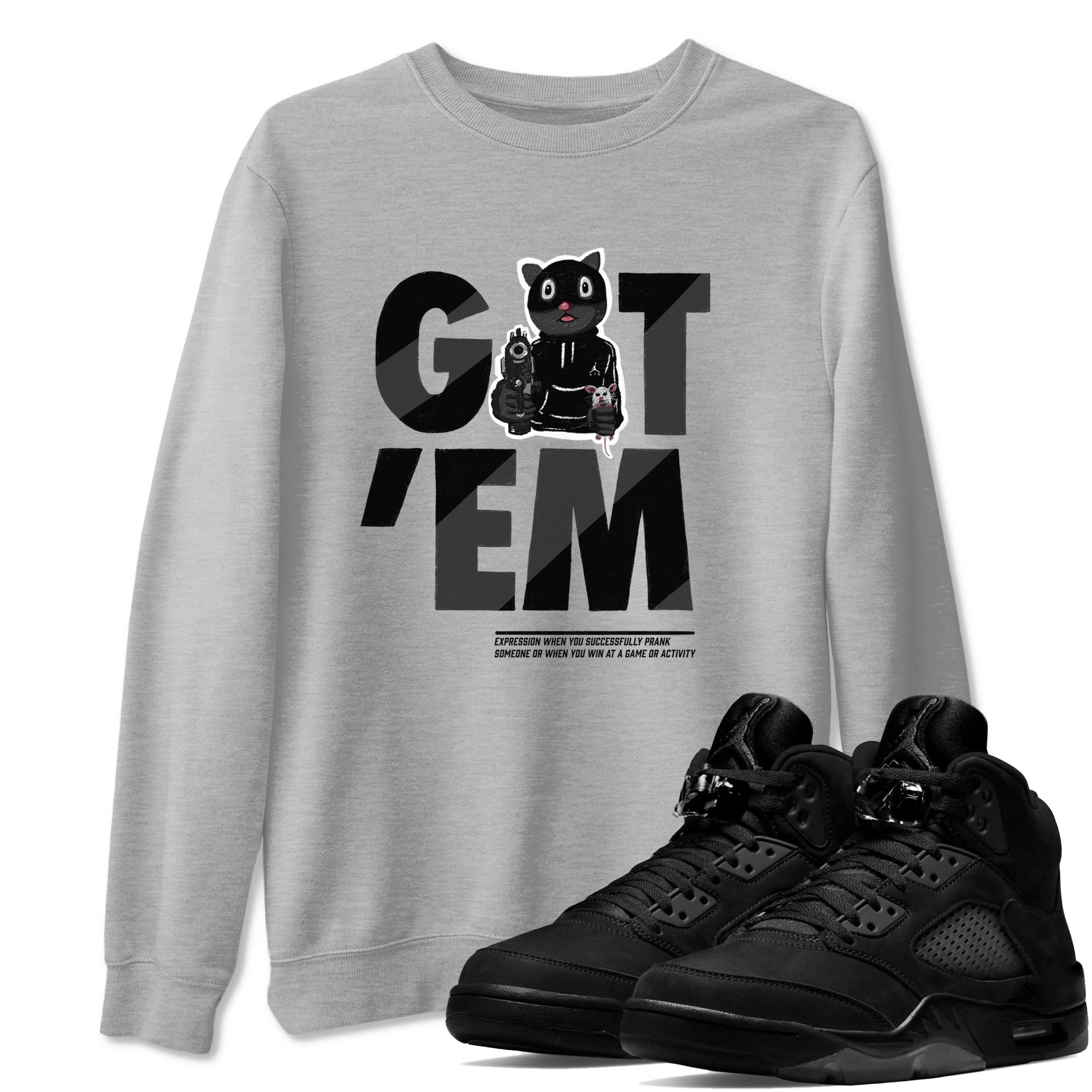 Got'em Cat snkmatch Tees - Air Jordan 5 Black Cat