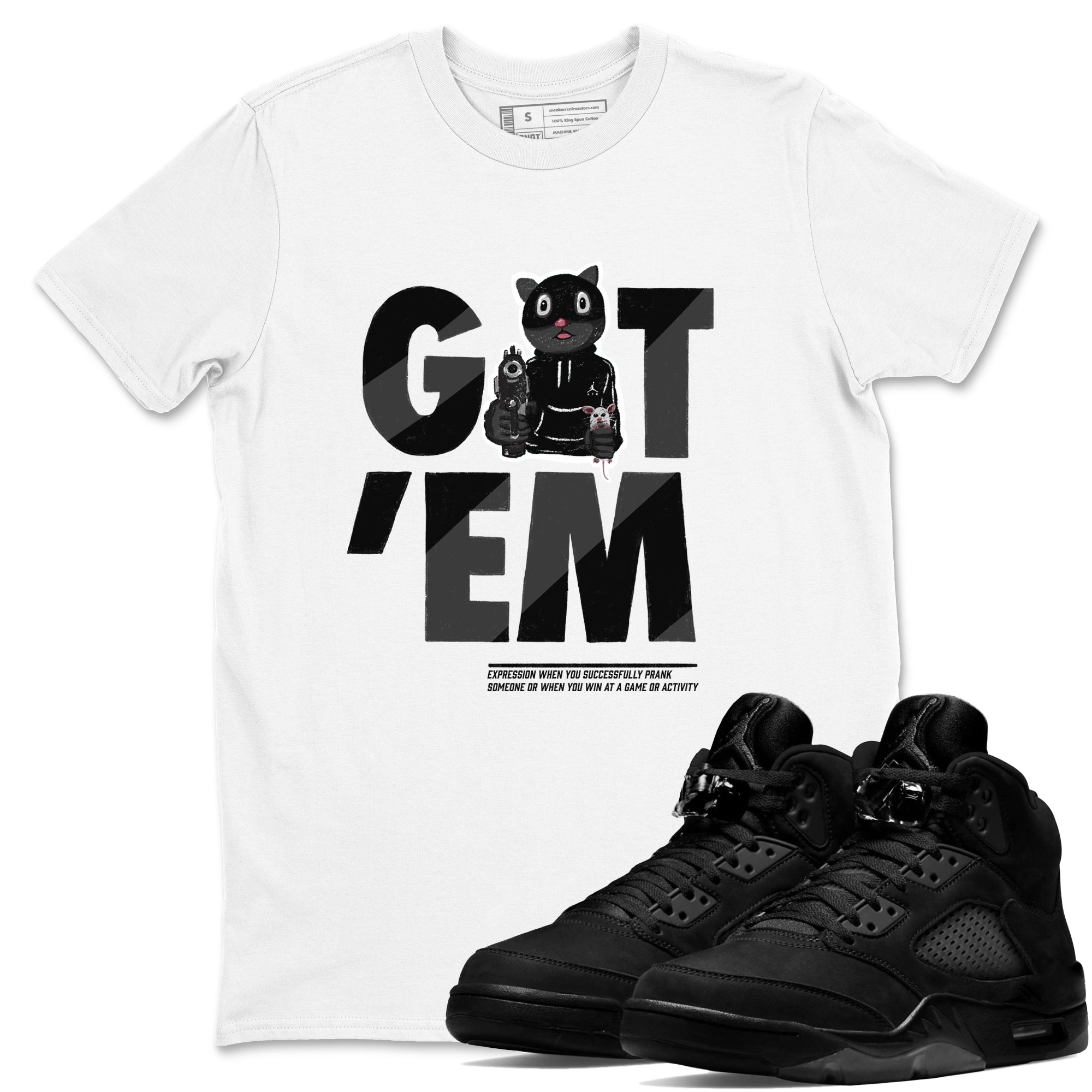 Got'em Cat snkmatch Tees - Air Jordan 5 Black Cat