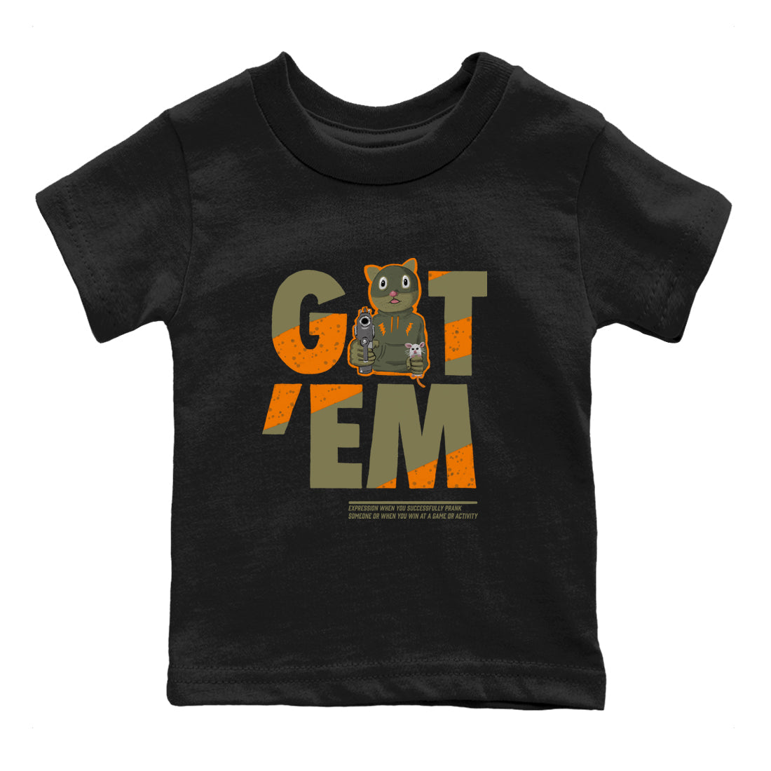 Got'em Cat snkmatch Tees Kids - Air Jordan 5 Olive