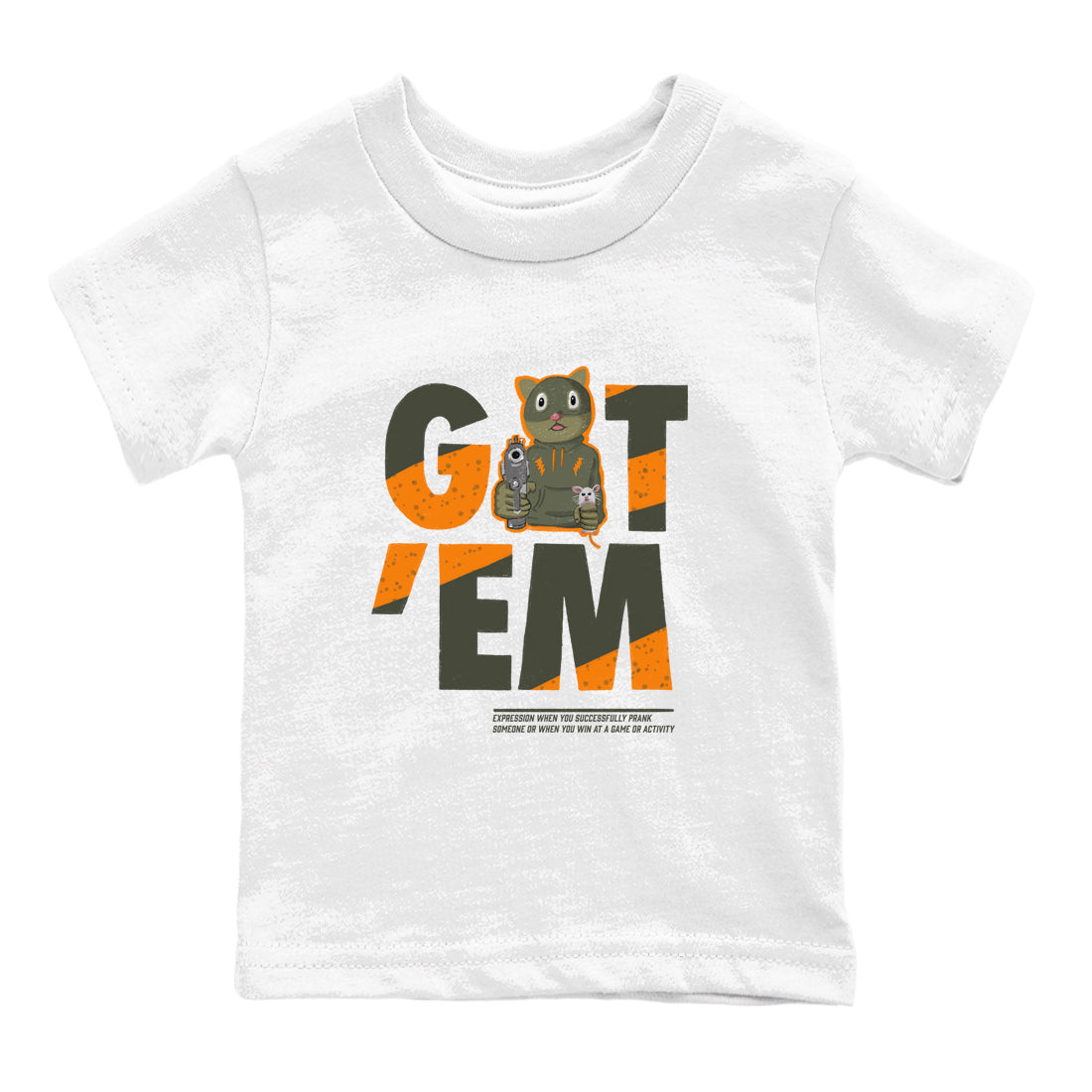 Got'em Cat snkmatch Tees Kids - Air Jordan 5 Olive