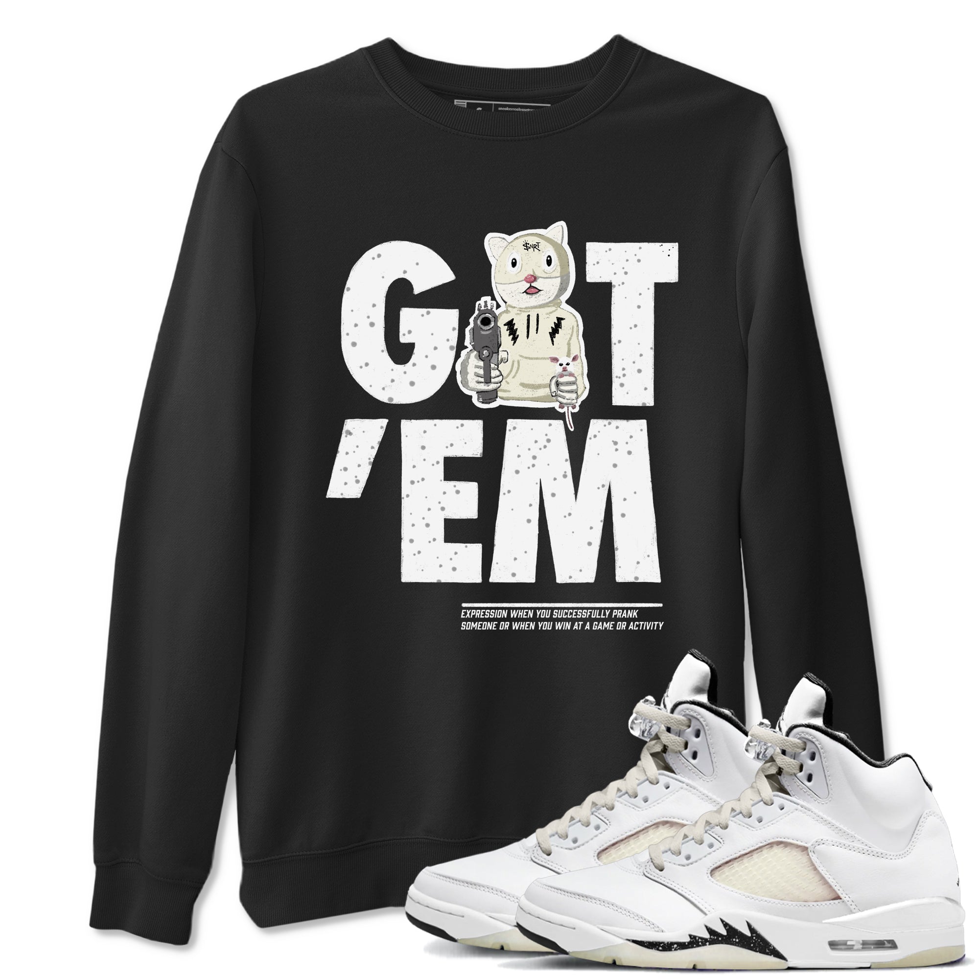 Got'em Cat snkmatch Tees - Air Jordan 5 Sail