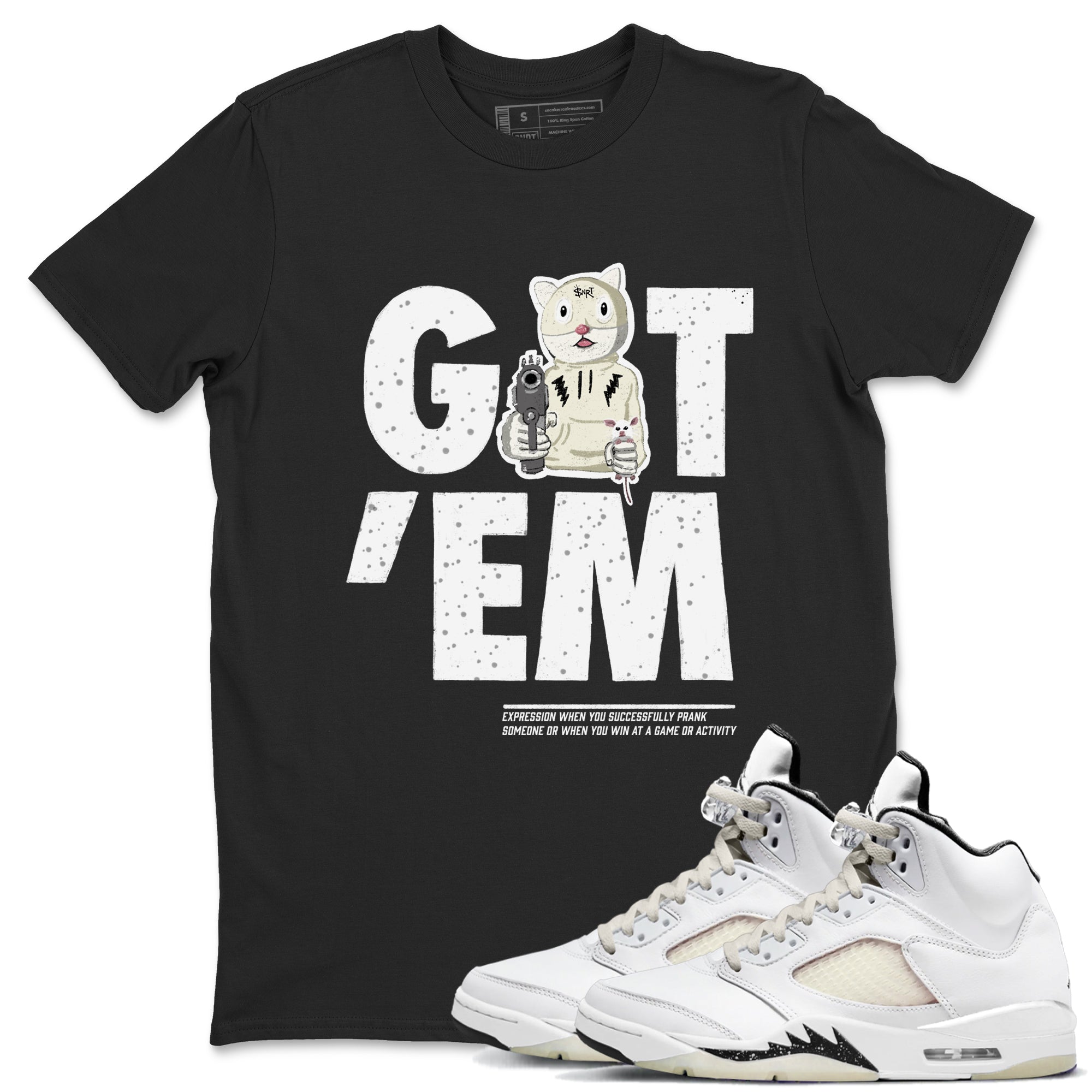 Got'em Cat snkmatch Tees - Air Jordan 5 Sail