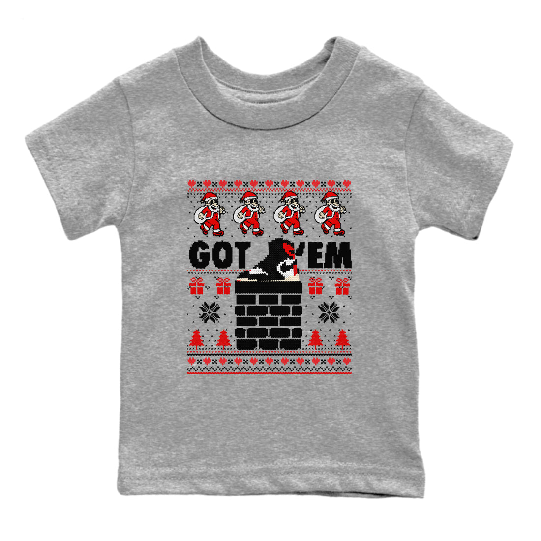 Got'em Santa snkmatch Tees Kids - Air Jordan 1 Black Toe Reimagined