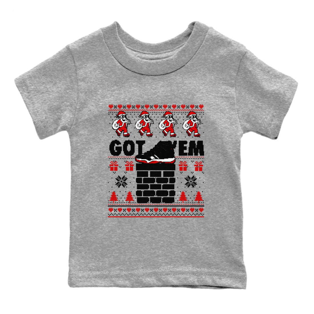 Got'em Santa snkmatch Tees Kids - Air Jordan 11 Bred Velvet