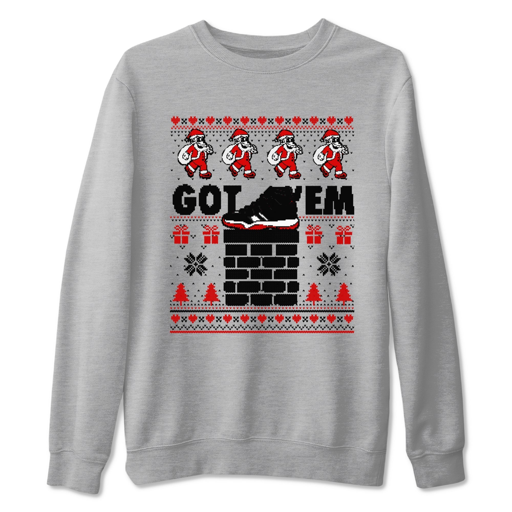 Got'em Santa snkmatch Tees - Air Jordan 11 Bred Velvet