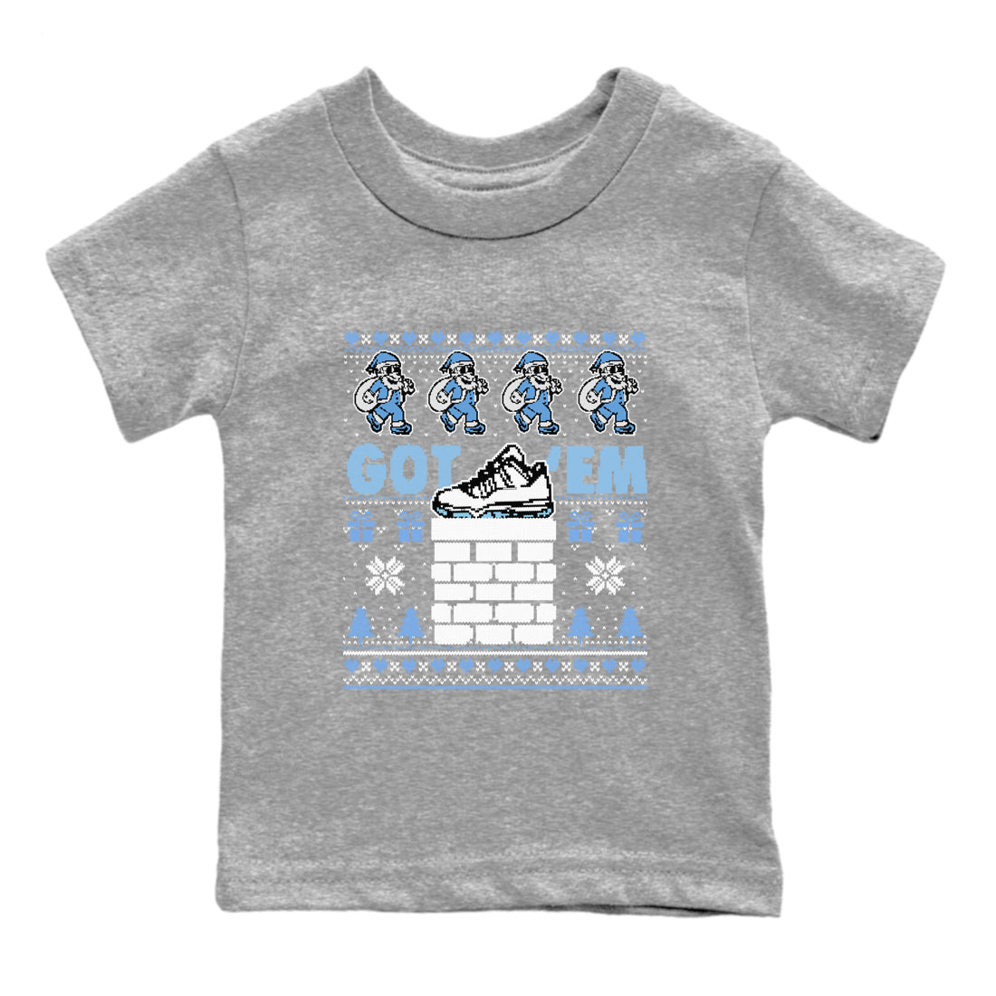 Got'em Santa snkmatch Tees Kids - Air Jordan 11 Legend Blue