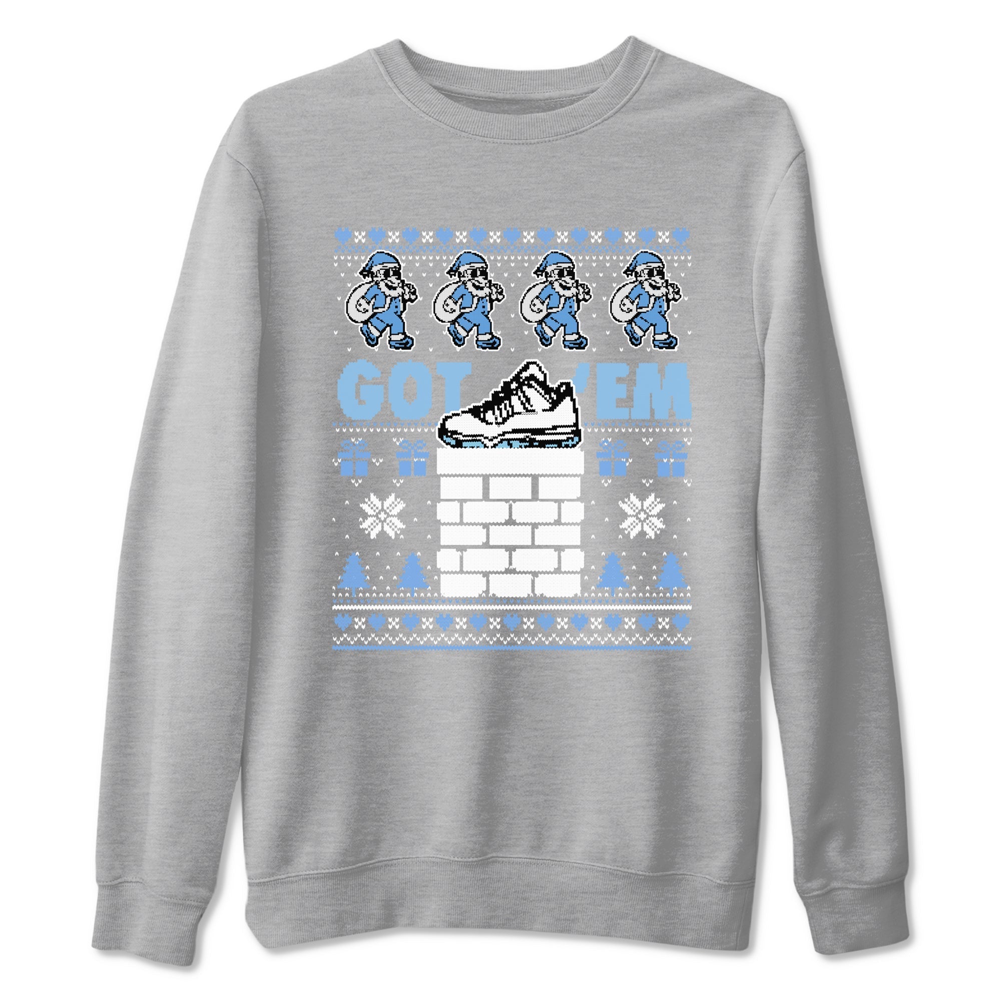 Got'em Santa snkmatch Tees - Air Jordan 11 Legend Blue