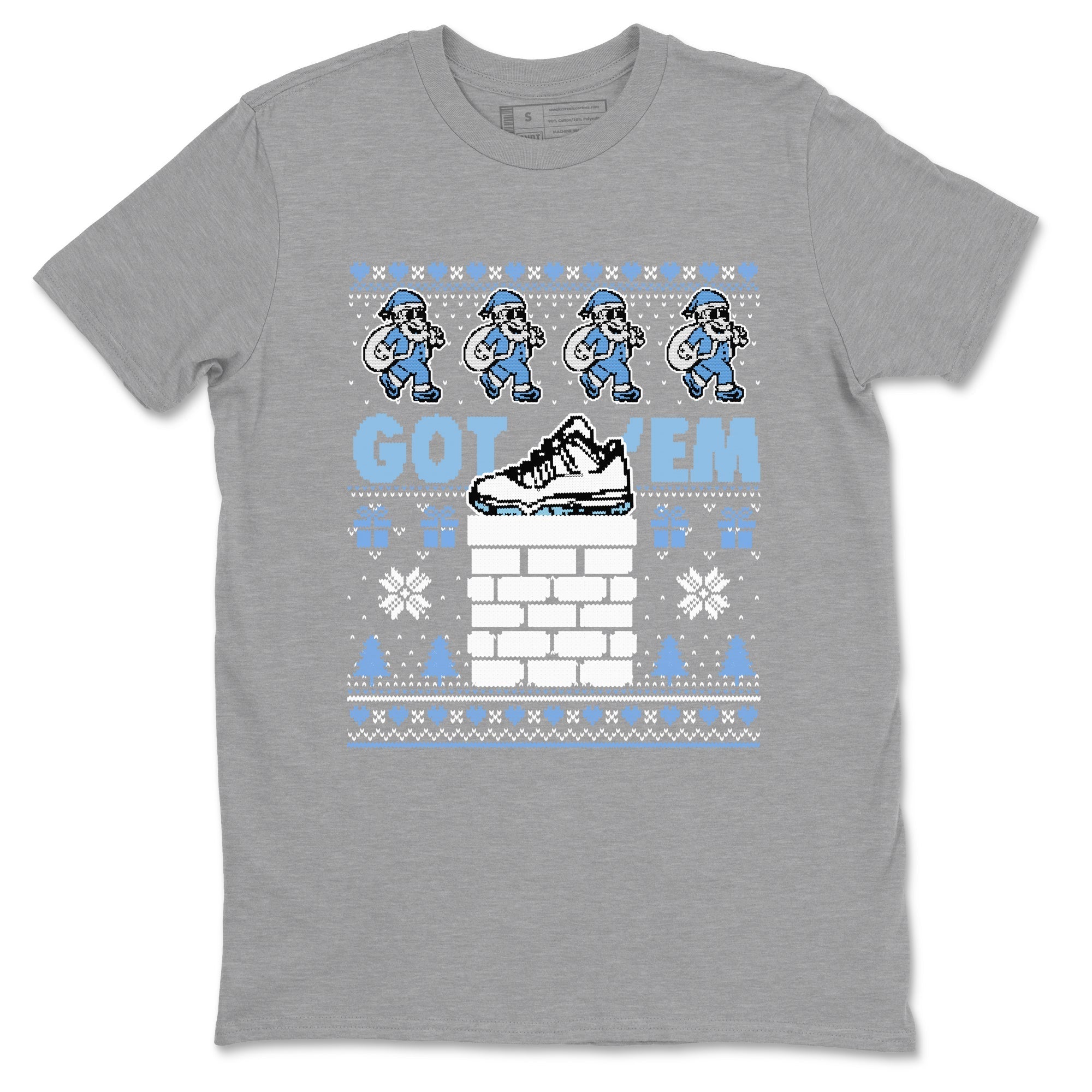 Got'em Santa snkmatch Tees - Air Jordan 11 Legend Blue