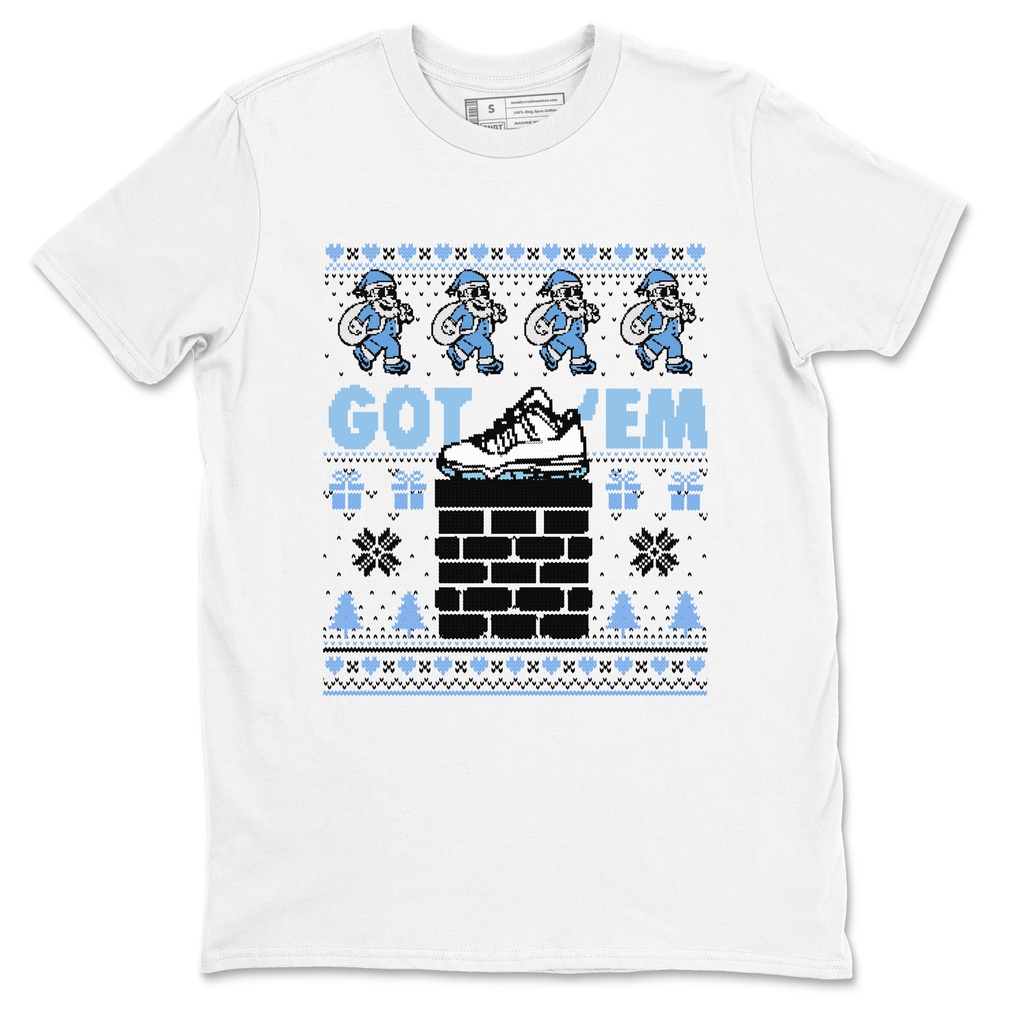 Got'em Santa snkmatch Tees - Air Jordan 11 Legend Blue