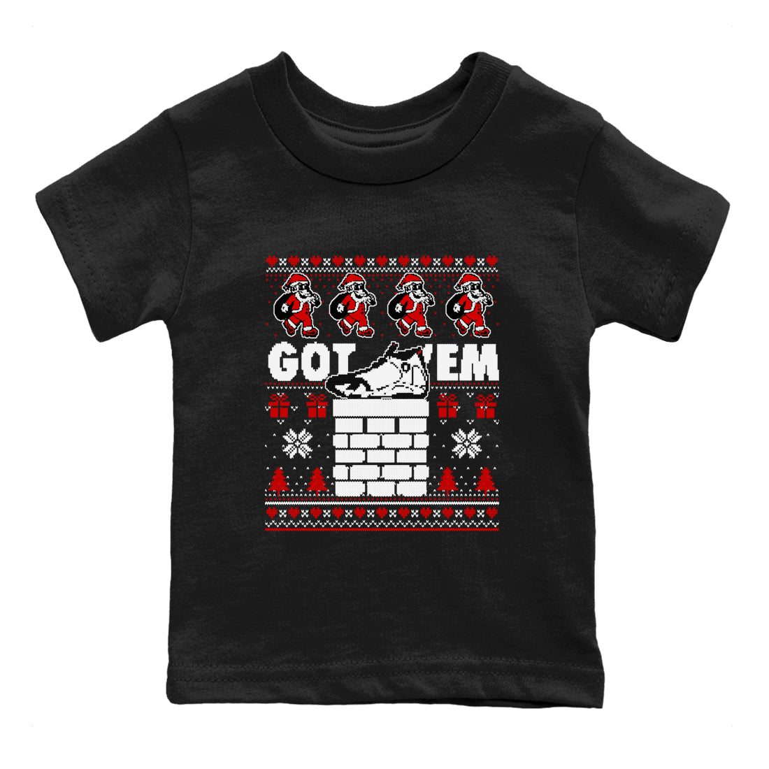 Got'em Santa snkmatch Tees Kids - Air Jordan 14 Black Toe