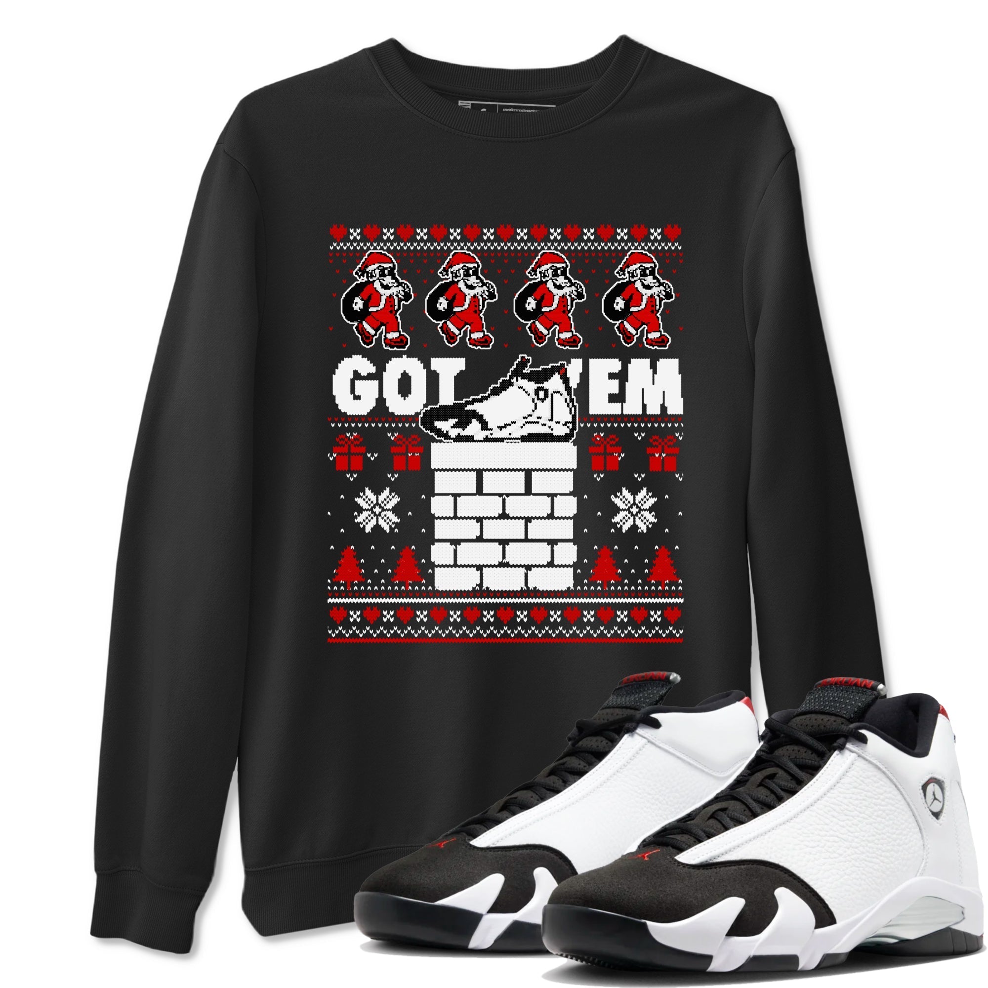 Got'em Santa snkmatch Tees - Air Jordan 14 Black Toe