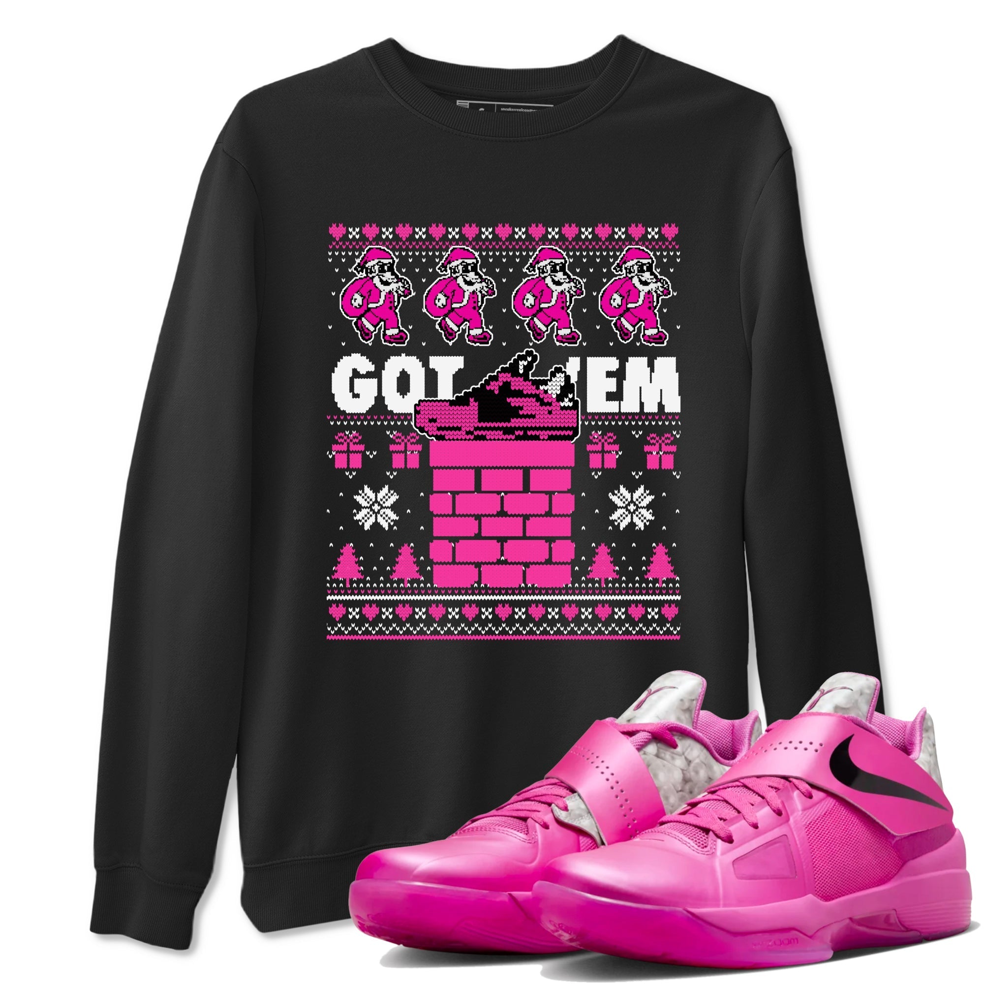 Got'em Santa snkmatch Tees - Nike KD 4 Aunt Pearl