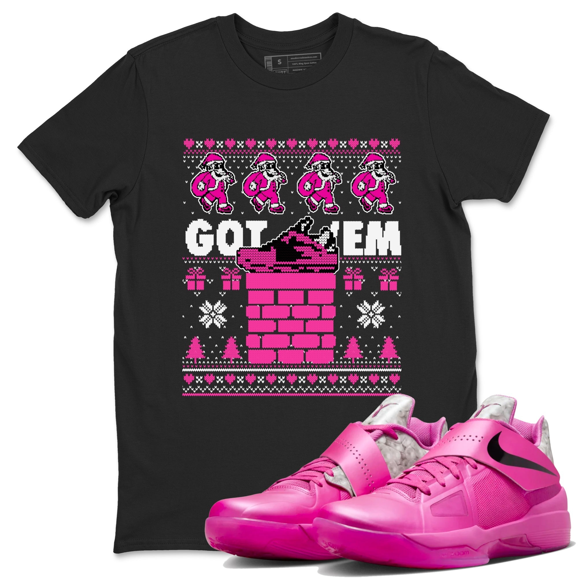 Got'em Santa snkmatch Tees - Nike KD 4 Aunt Pearl