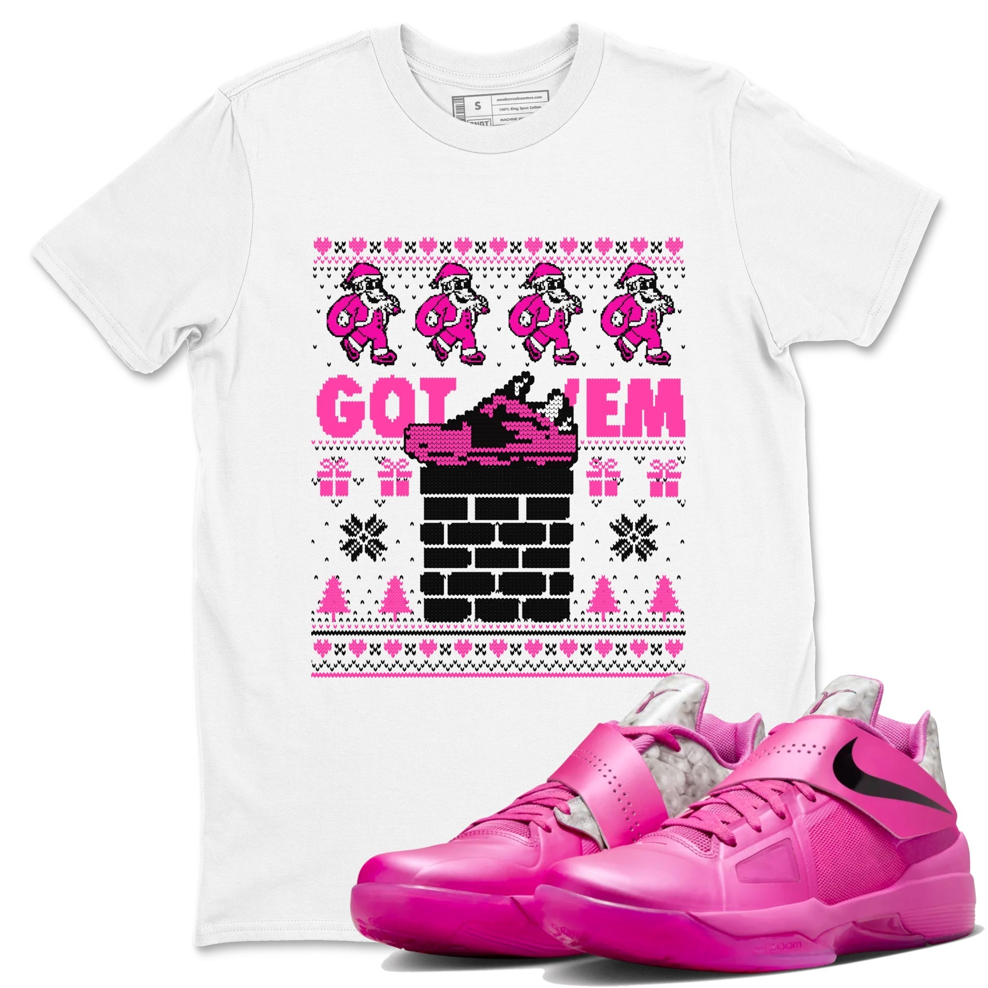 Got'em Santa snkmatch Tees - Nike KD 4 Aunt Pearl