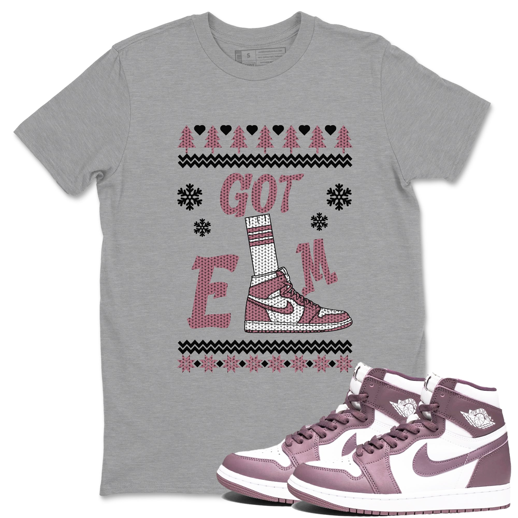Gotem Sweater snkmatch Tees - Air Jordan 1 Mauve