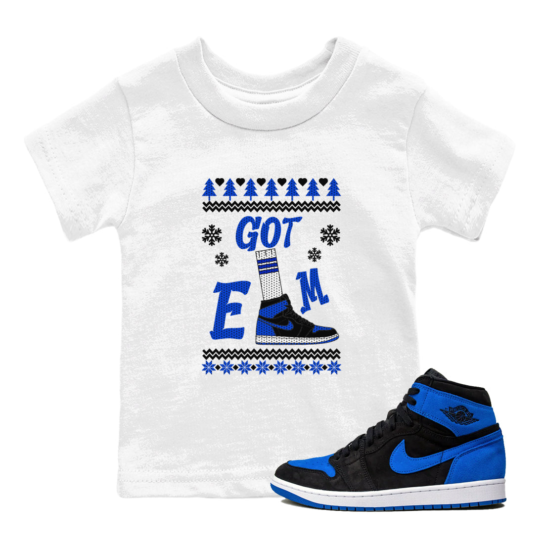 Gotem Sweater snkmatch Tees Kids - Air Jordan 1 Royal Reimagined
