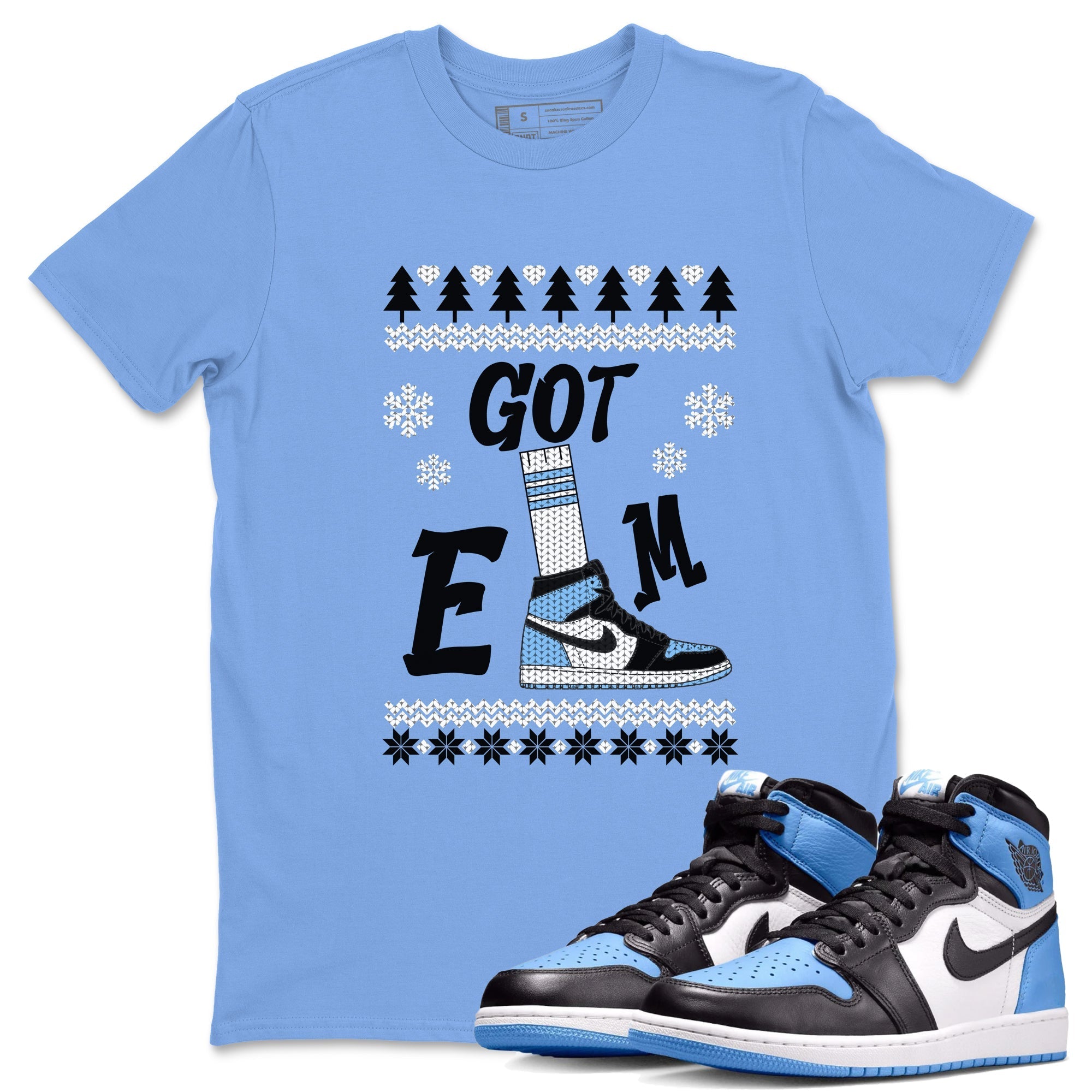 Gotem Sweater snkmatch Tees - Air Jordan 1 UNC Toe