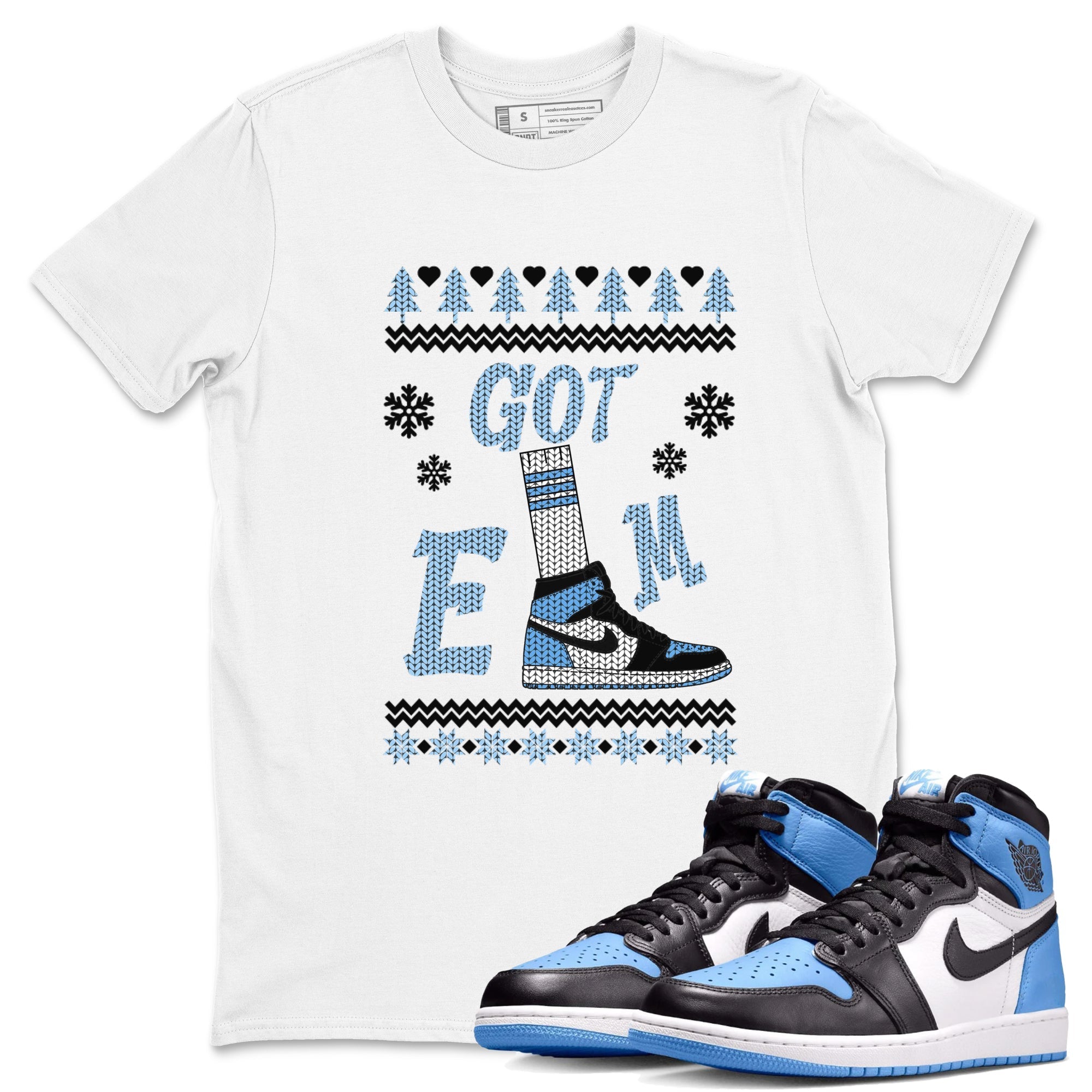 Gotem Sweater snkmatch Tees - Air Jordan 1 UNC Toe