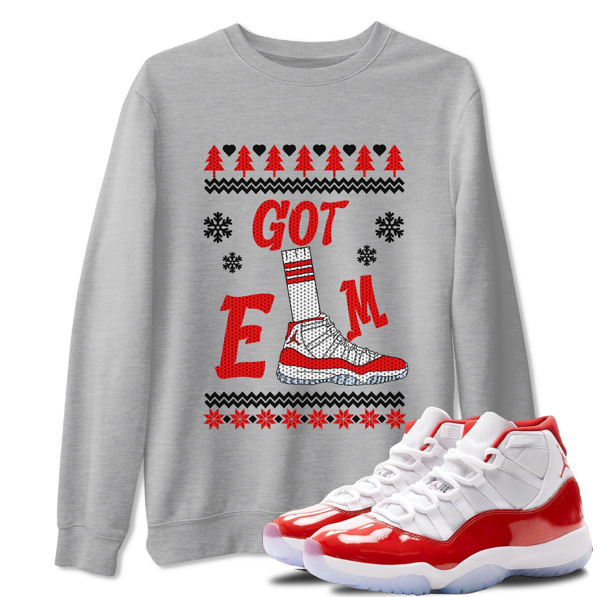 Gotem Sweater snkmatch Tees - Air Jordan 11 Cherry