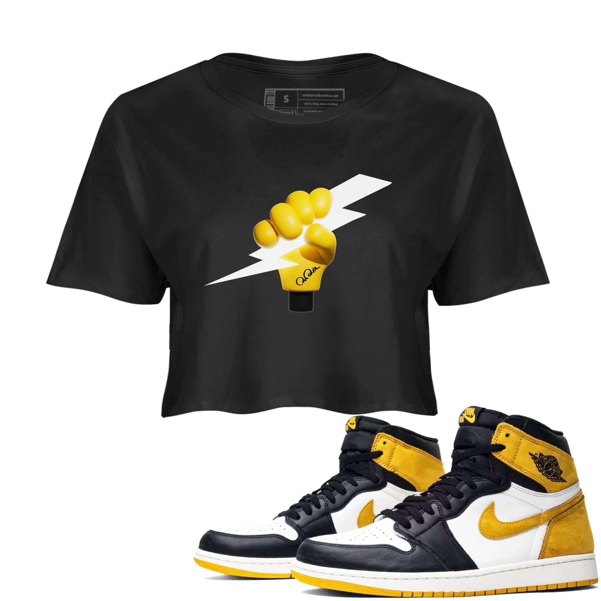 Grab The Thunder snkmatch Women's Top - Air Jordan 1 Yellow Ochre