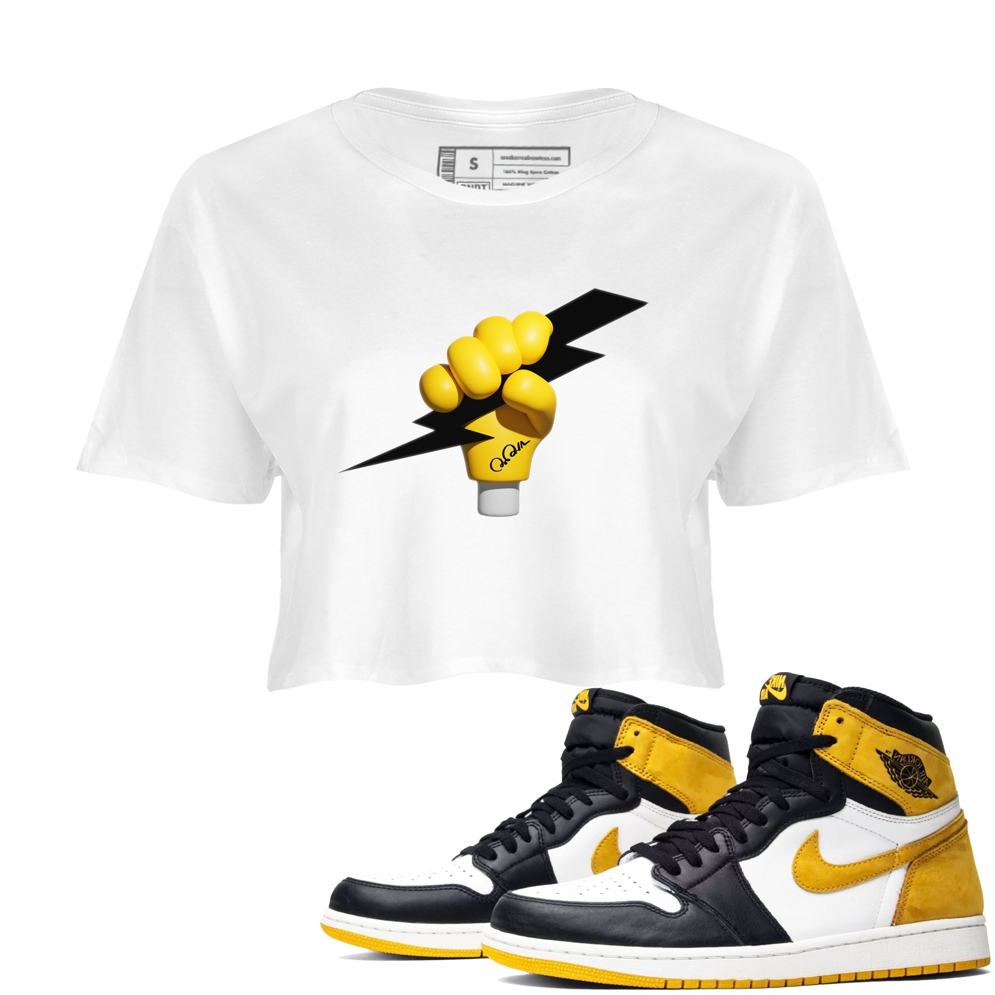 Grab The Thunder snkmatch Women's Top - Air Jordan 1 Yellow Ochre