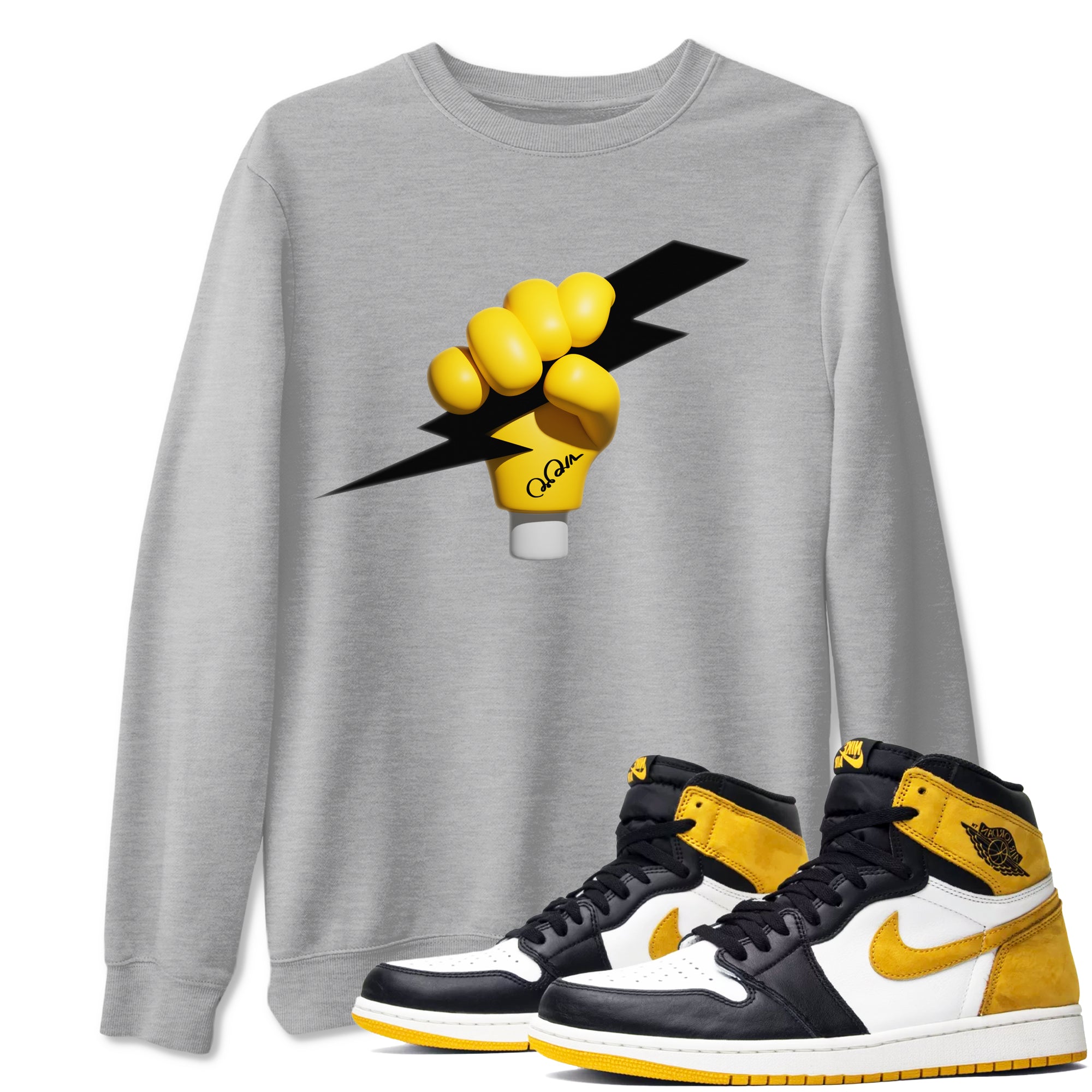 Grab The Thunder snkmatch Tees - Air Jordan 1 Yellow Ochre