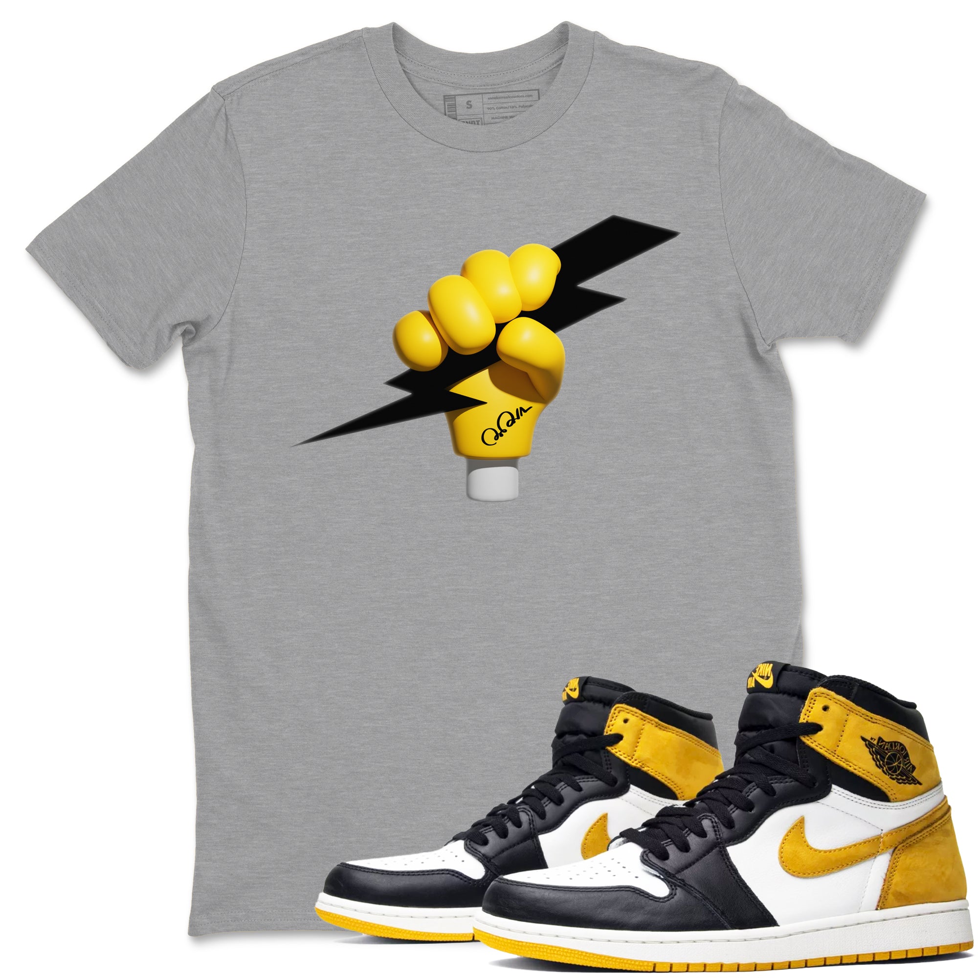 Grab The Thunder snkmatch Tees - Air Jordan 1 Yellow Ochre