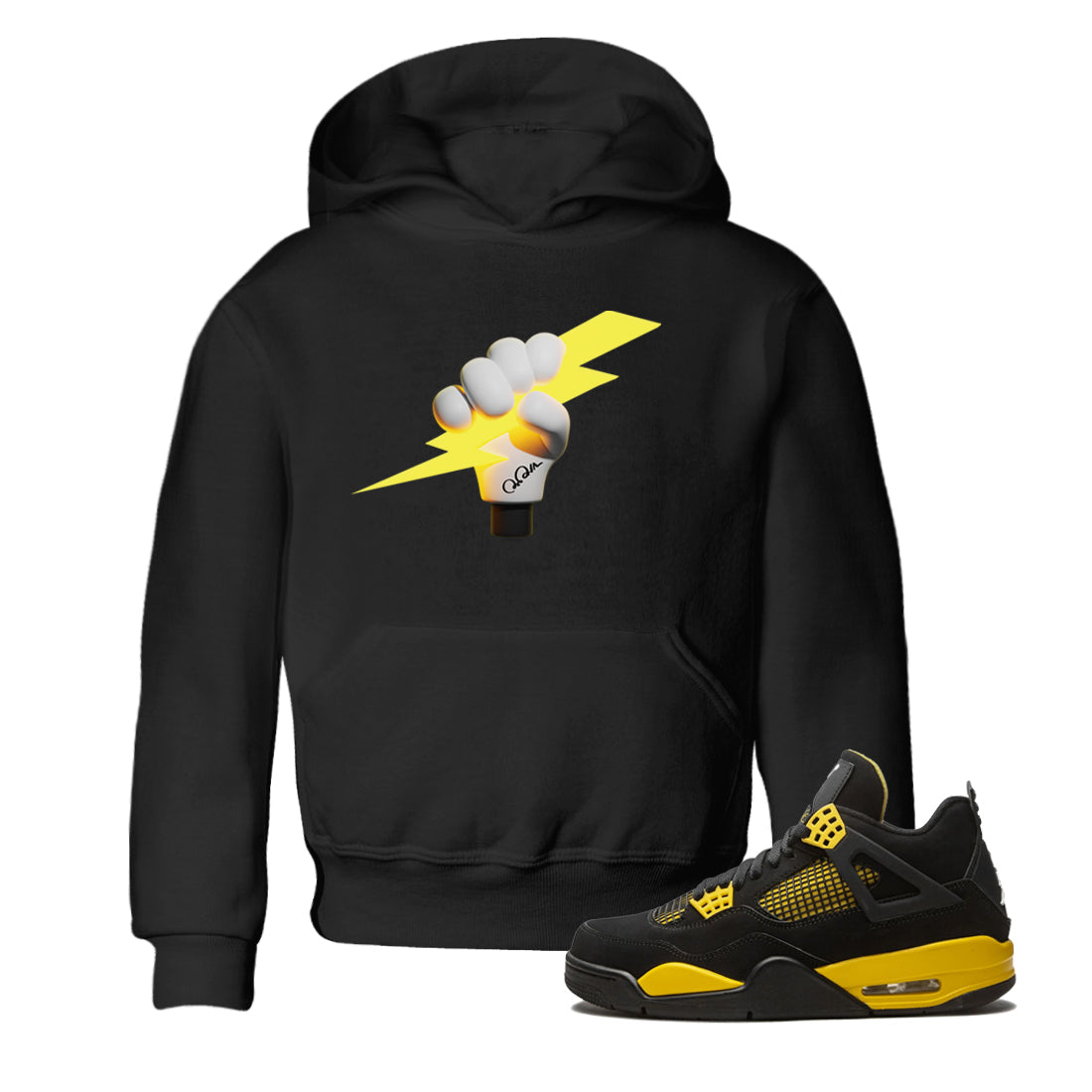 Grab The Thunder Kids Tops - Air Jordan 4 Thunder