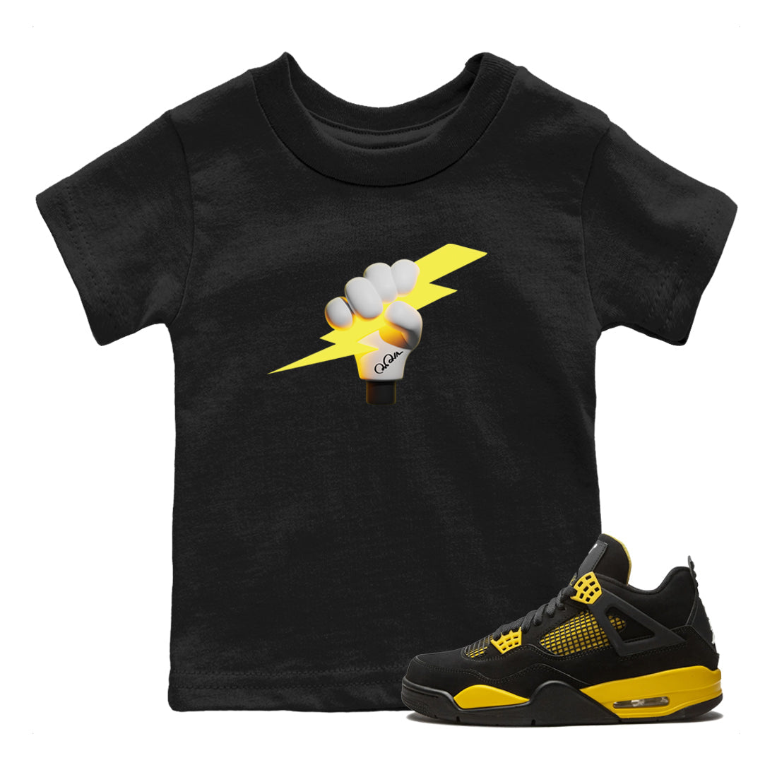 Grab The Thunder Kids Tops - Air Jordan 4 Thunder