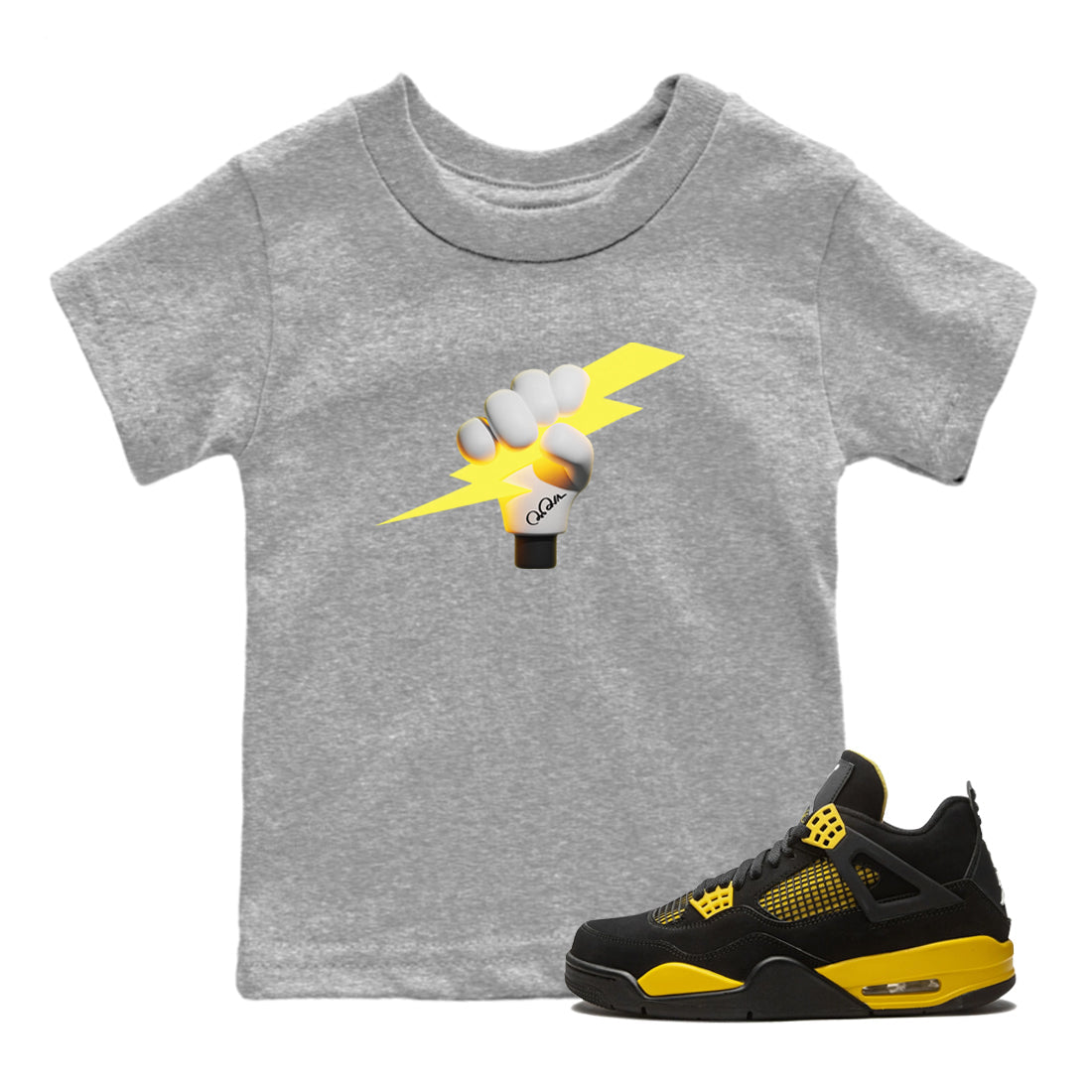 Grab The Thunder Kids Tops - Air Jordan 4 Thunder