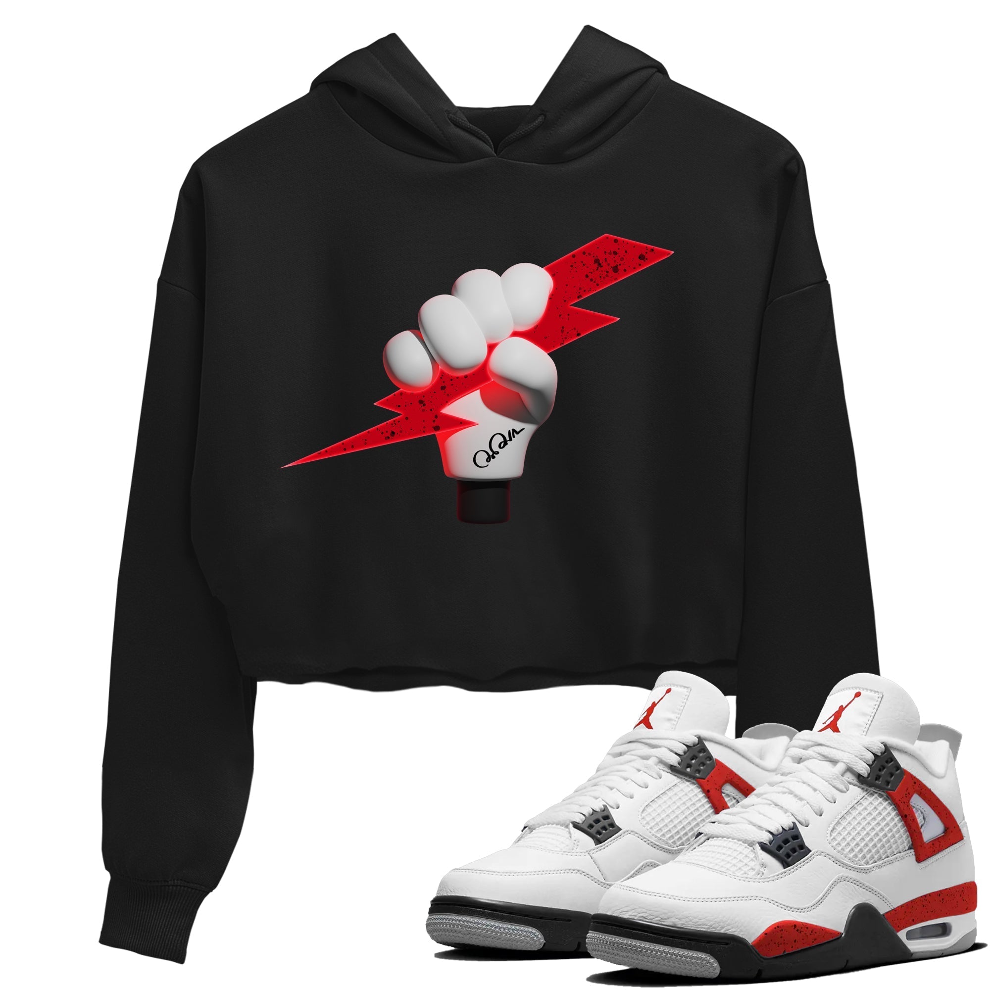 Grab Thunder Women's Tops - Air Jordan 4 Red Cement