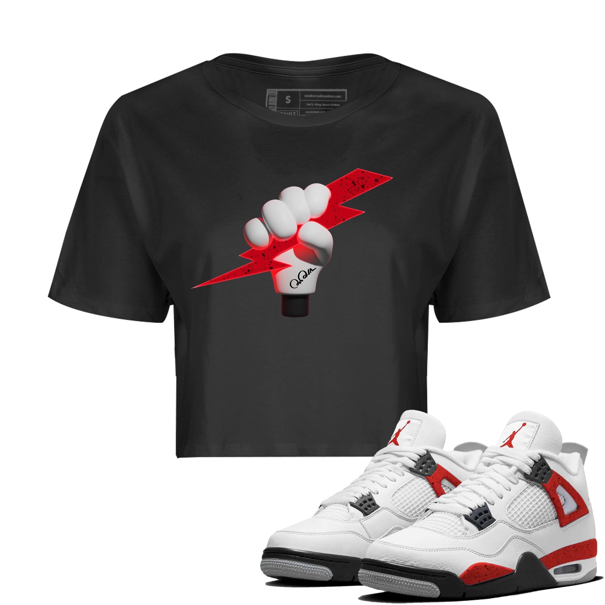 Grab Thunder Women's Tops - Air Jordan 4 Red Cement