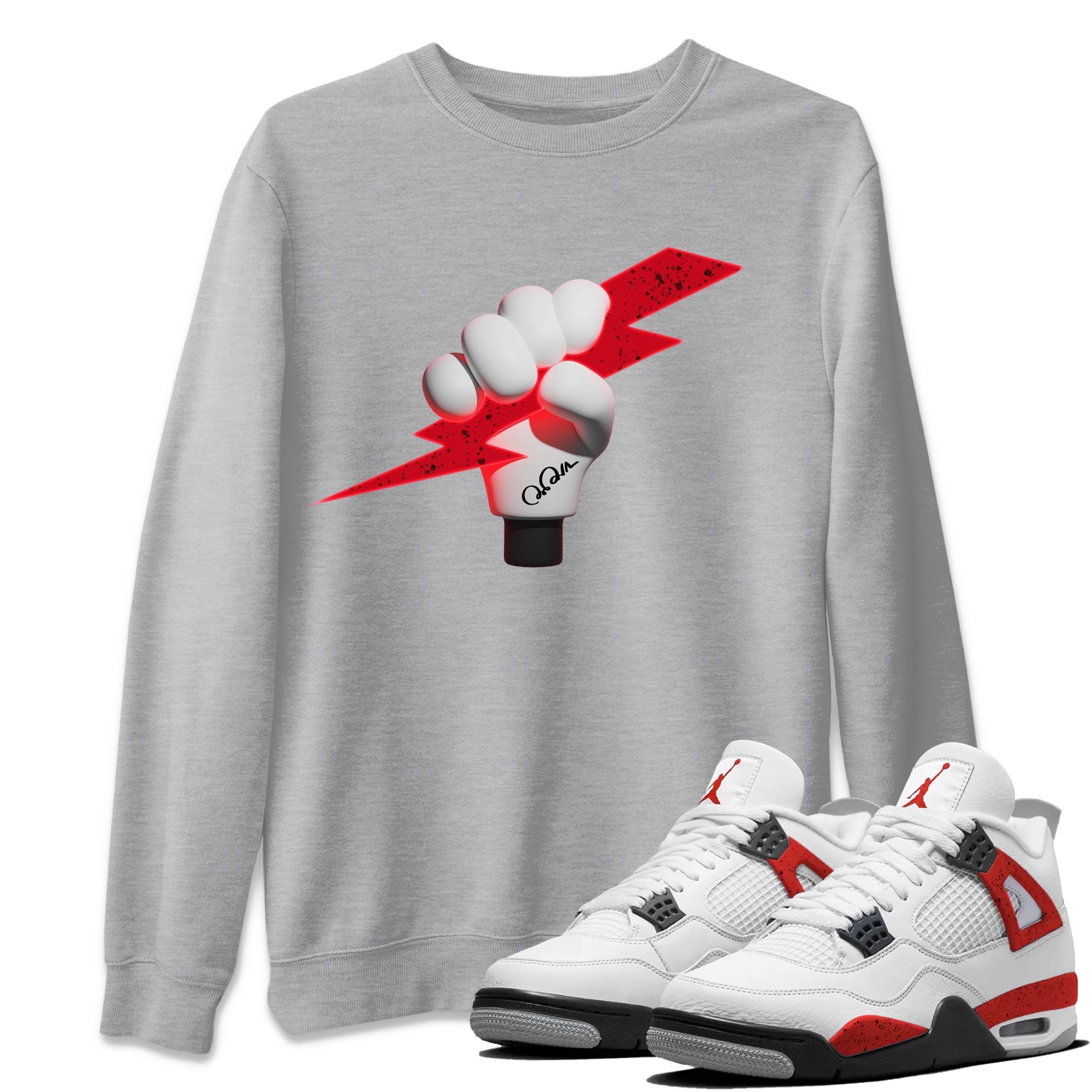 Grab Thunder Unisex Tops - Air Jordan 4 Red Cement