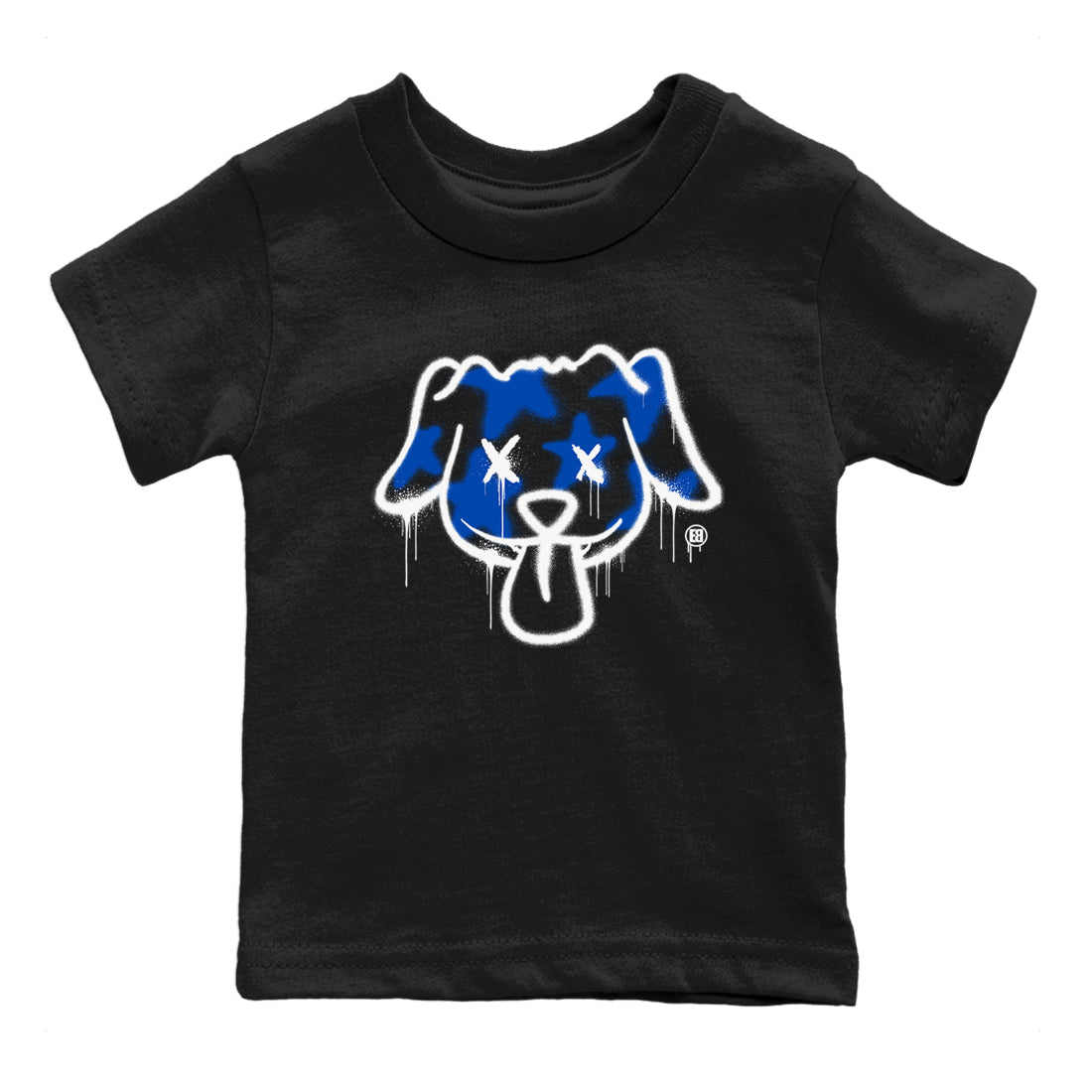 Graffiti Dog snkmatch Tees Kids - Air Jordan 1 Game Royal