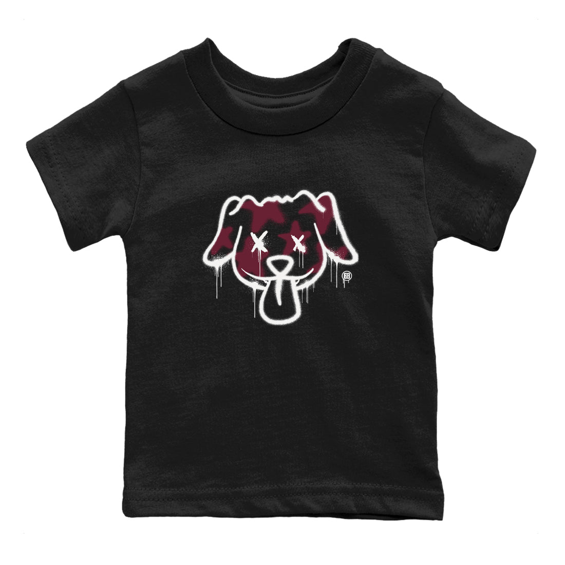 Graffiti Dog snkmatch Tees Kids - Air Jordan 1 Metallic Burgundy