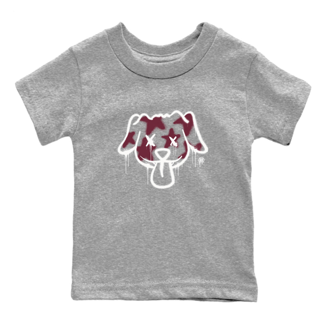 Graffiti Dog snkmatch Tees Kids - Air Jordan 1 Metallic Burgundy