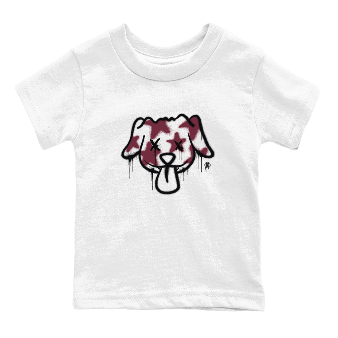 Graffiti Dog snkmatch Tees Kids - Air Jordan 1 Metallic Burgundy